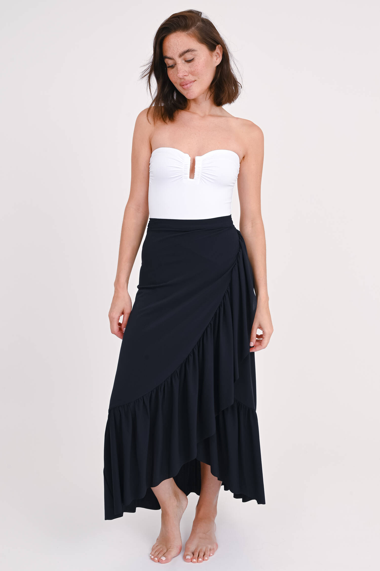 Bandeau-Badeanzug CASSIOPEE in Weiß Bandeau-Badeanzug CASSIOPEE in Weiß