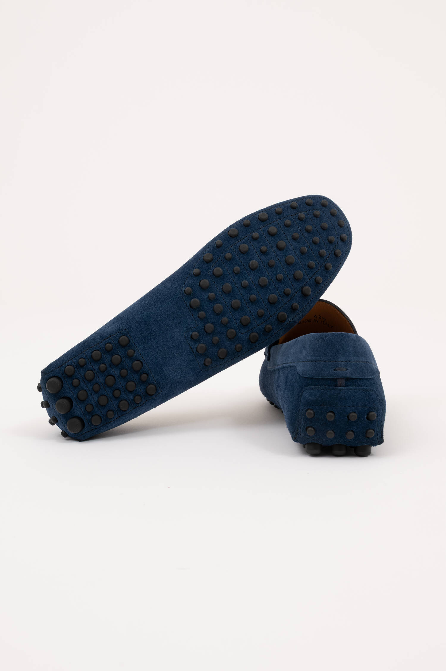 Veloursleder Mokkassins in Navy