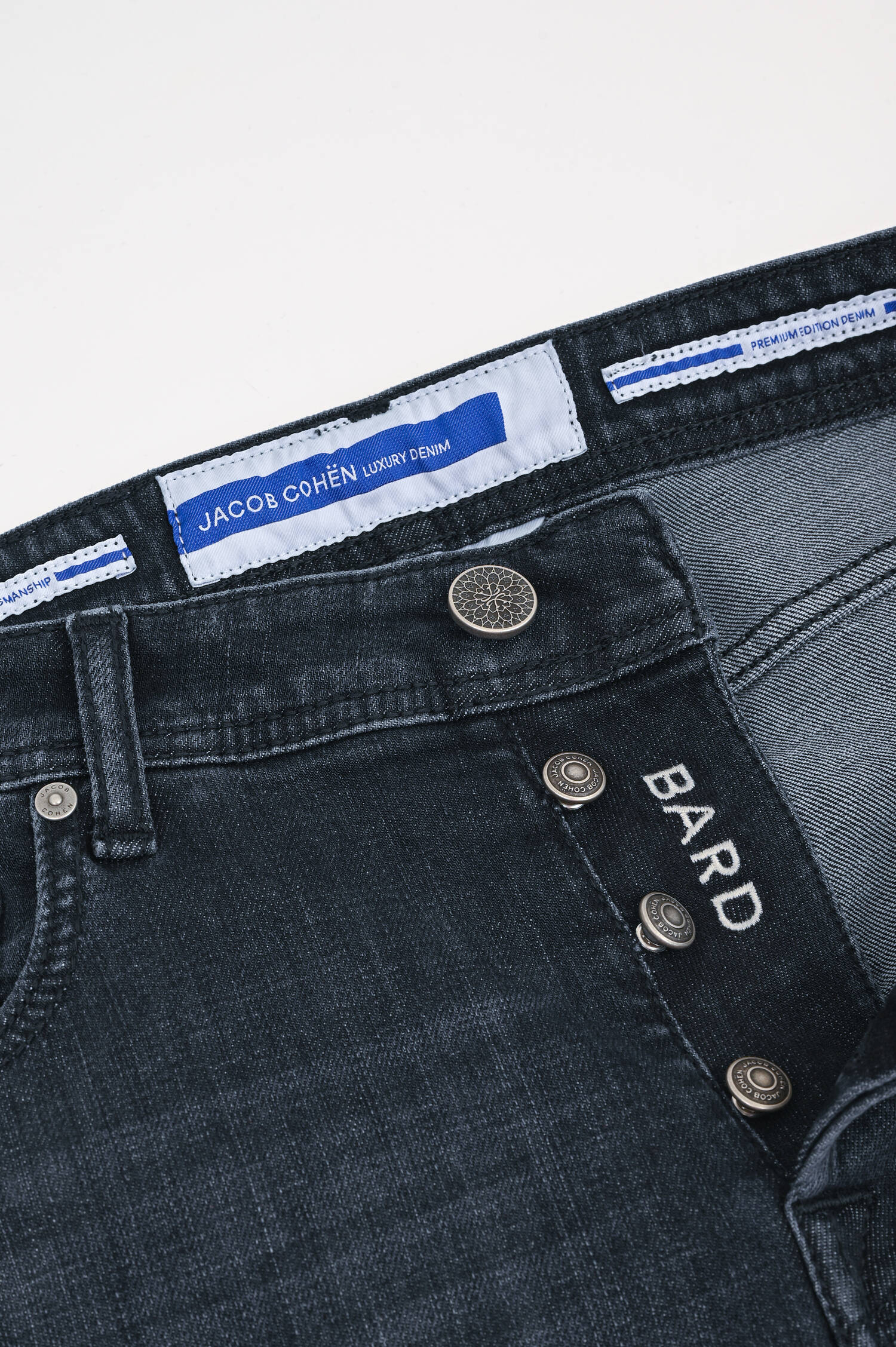 Slim Fit Jeans BARD in Grau/Schwarz