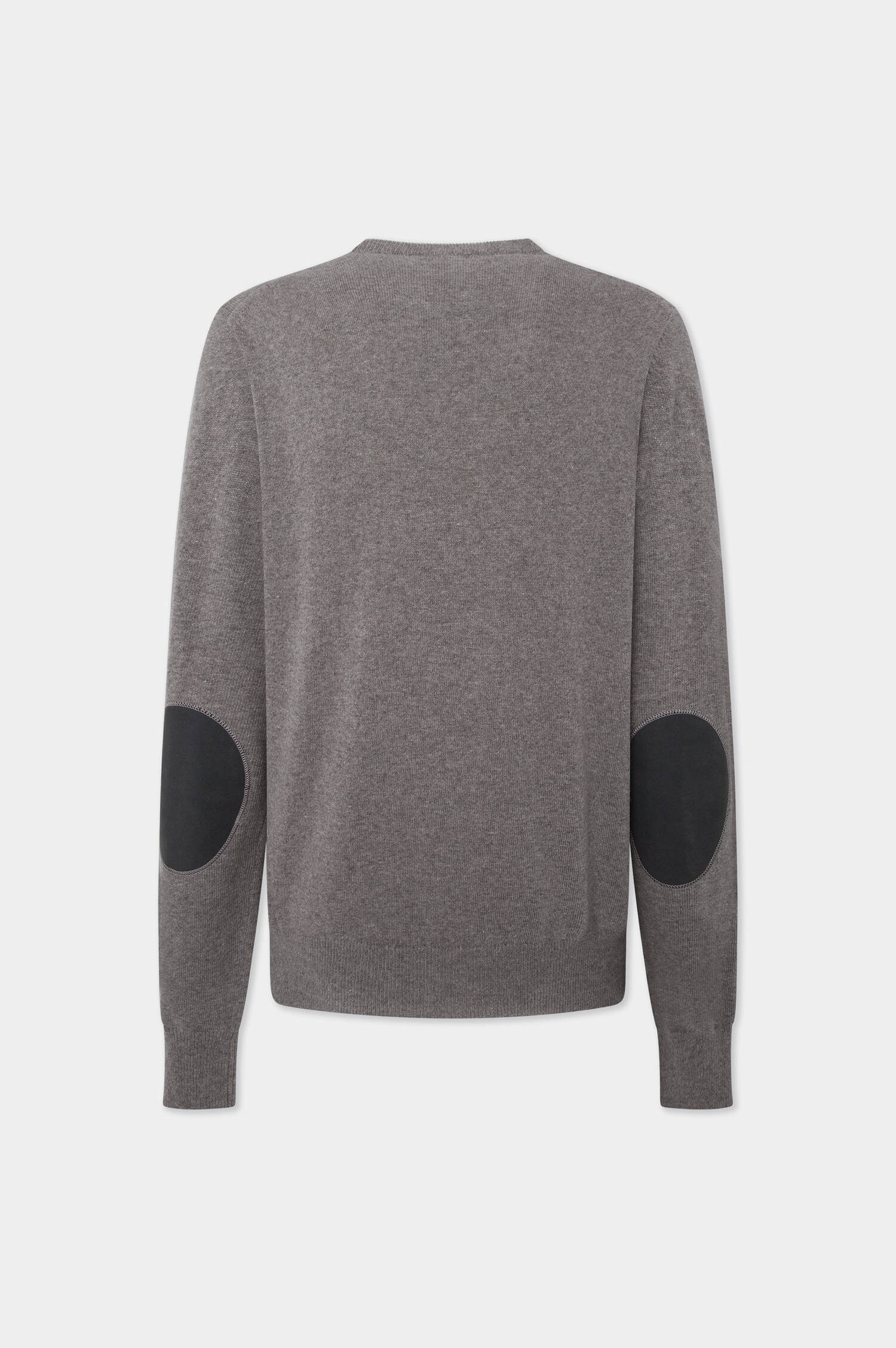 Rundhals-Pullover in Taupe Rundhals-Pullover in Taupe