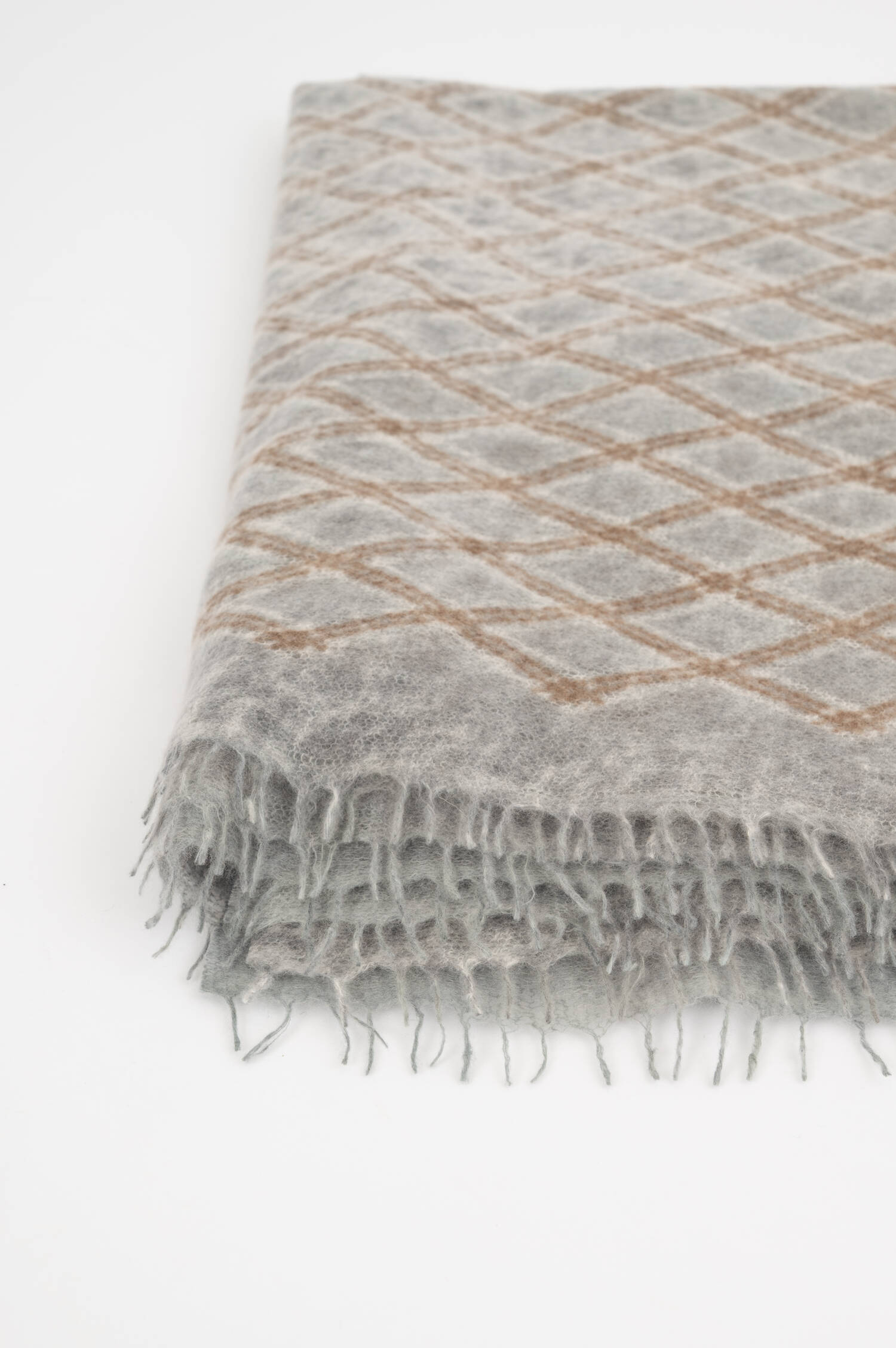Cashmere-Schal mit Rautenprint in Blau Cashmere-Schal mit Rautenprint in Blau