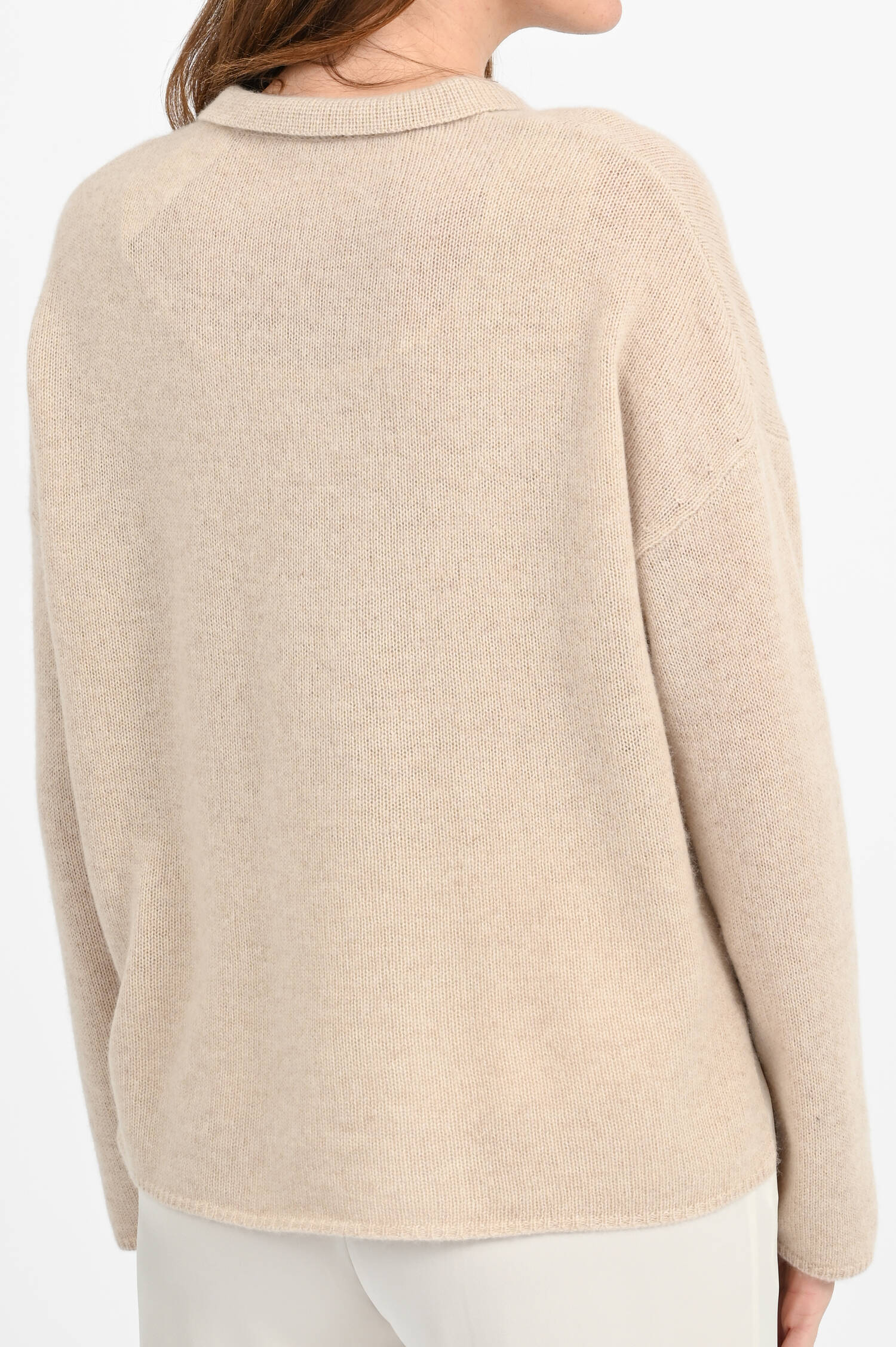 Pullover aus Cashmere-Baumwoll-Mix in Sand