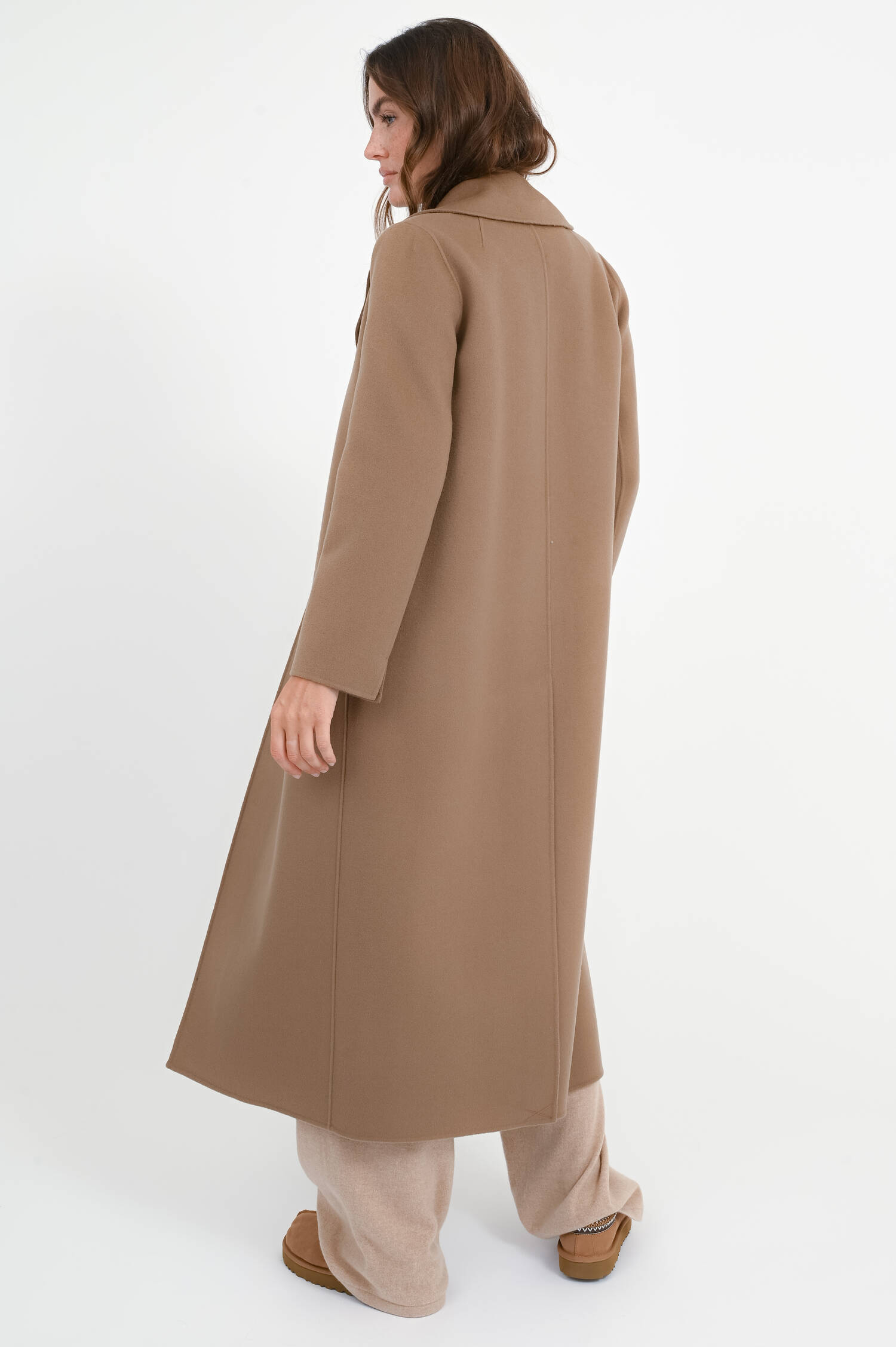 Maxi-Wollmantel POLDO in Haselnuss
