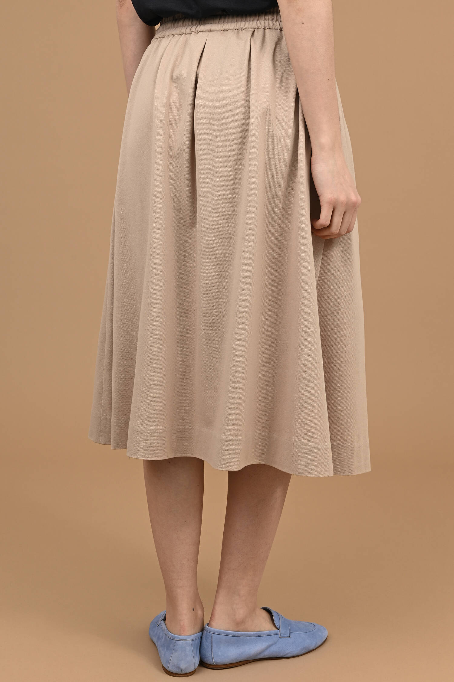  Kellerfalten Midirock in Harvestbeige