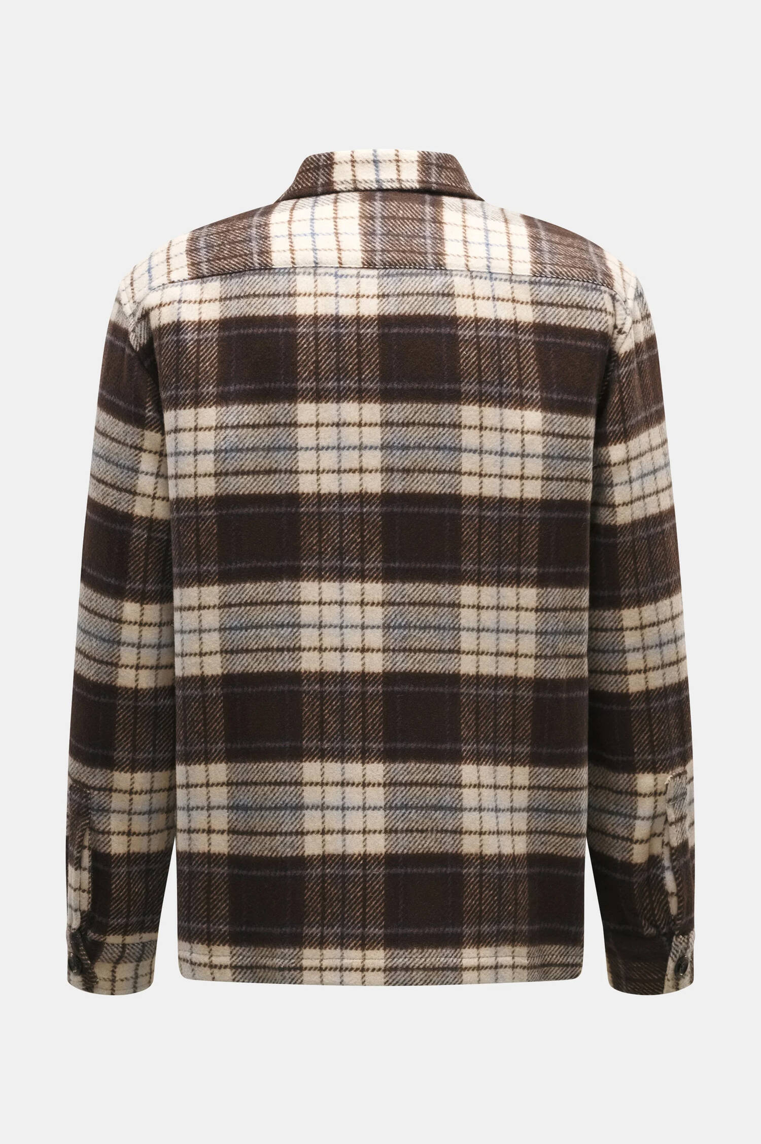 Karo-Overshirt in Braun/Beige