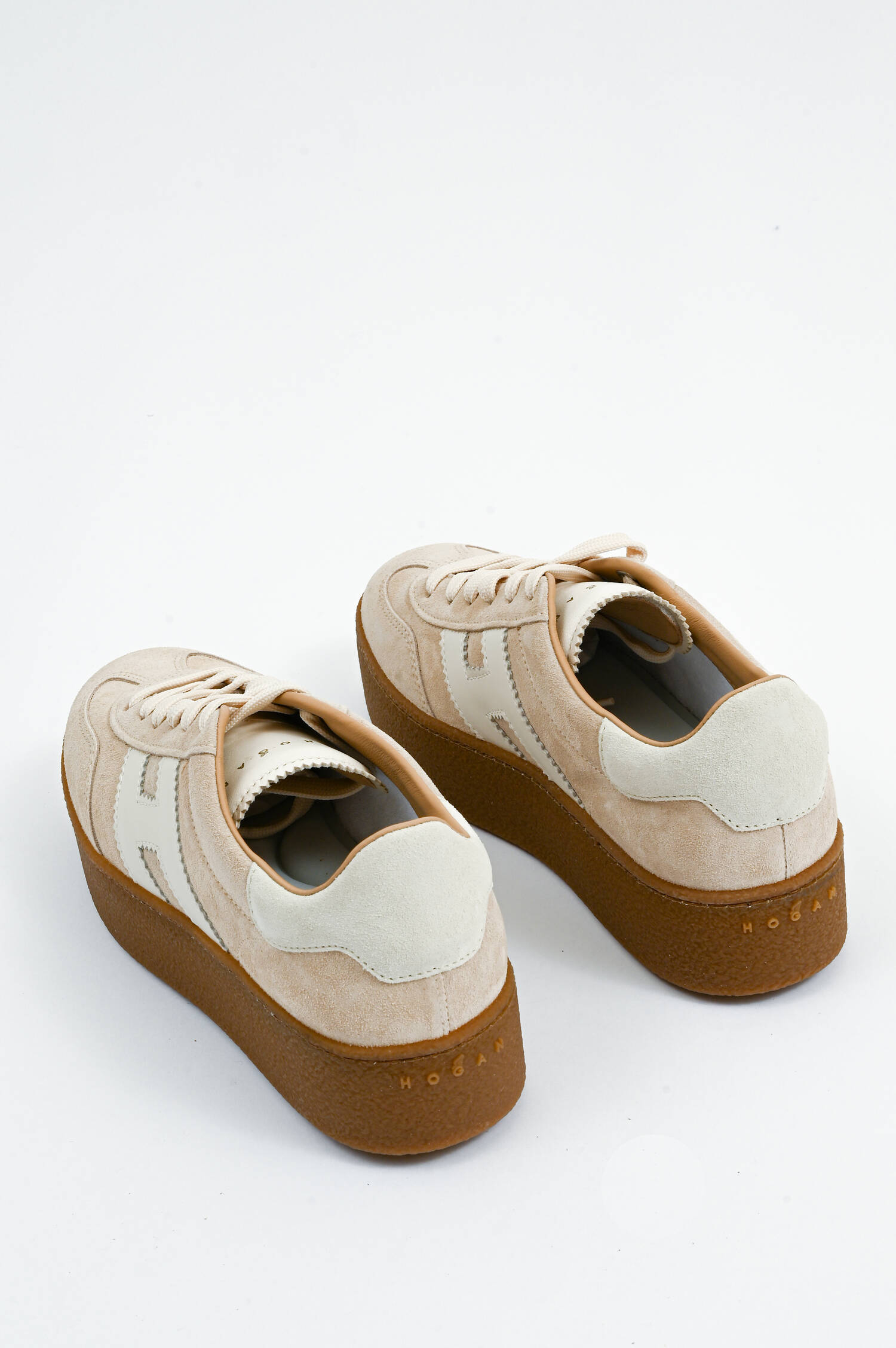 Sneaker LACE UP H681 in Hellbeige/Weiß