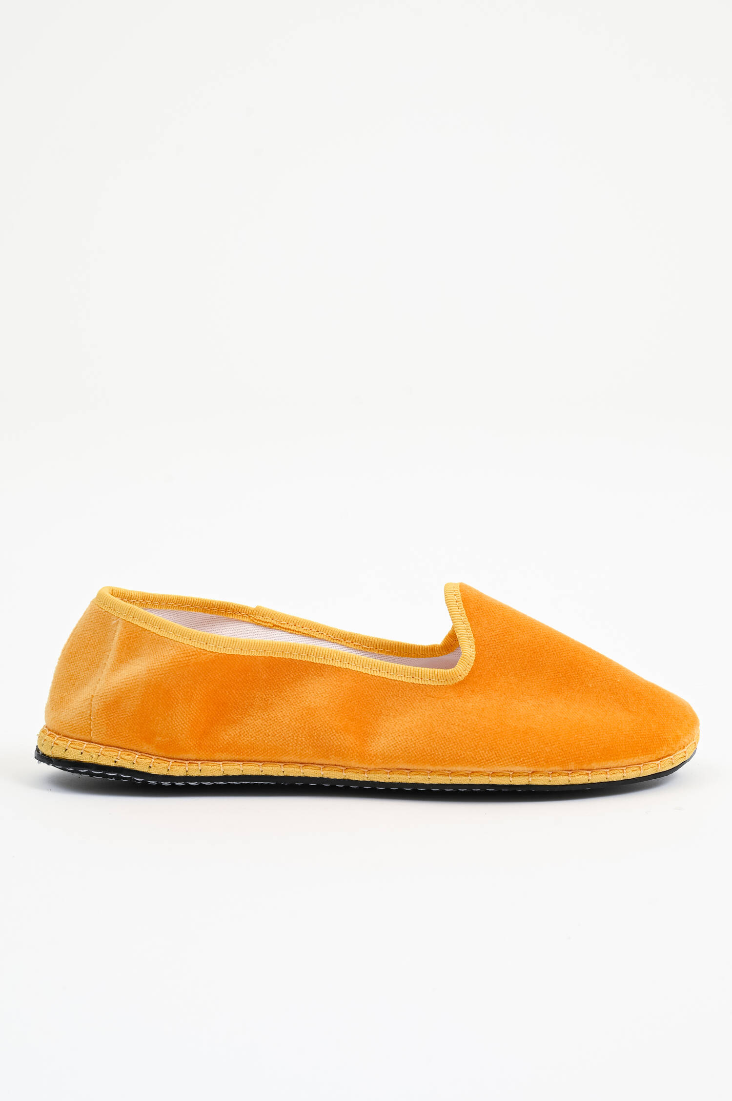 Samt-Loafer in Mustard