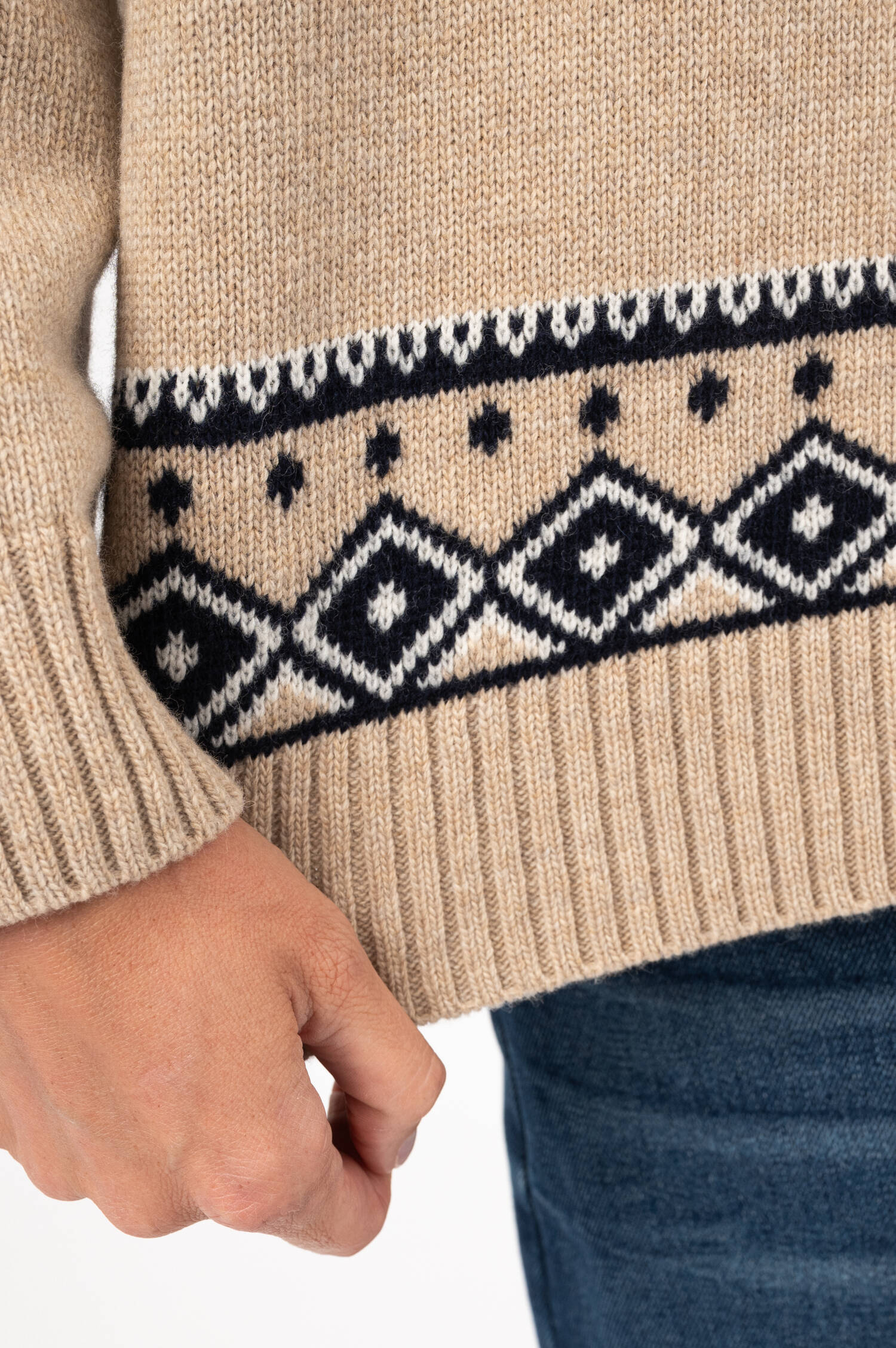Woll-Pullover PAVIDI in Beige Woll-Pullover PAVIDI in Beige