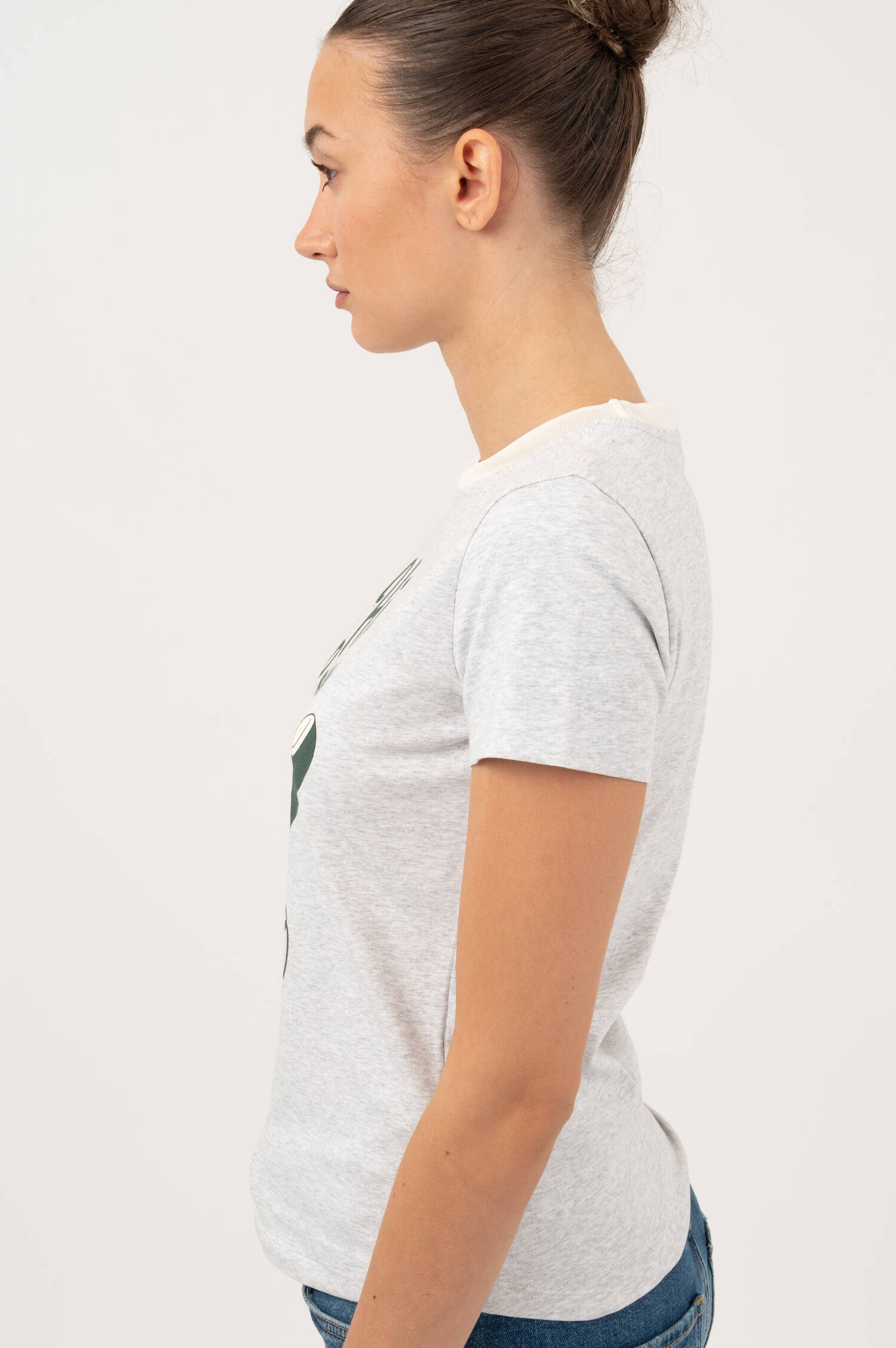 T-Shirt HI LOVE in Grau meliert T-Shirt HI LOVE in Grau meliert