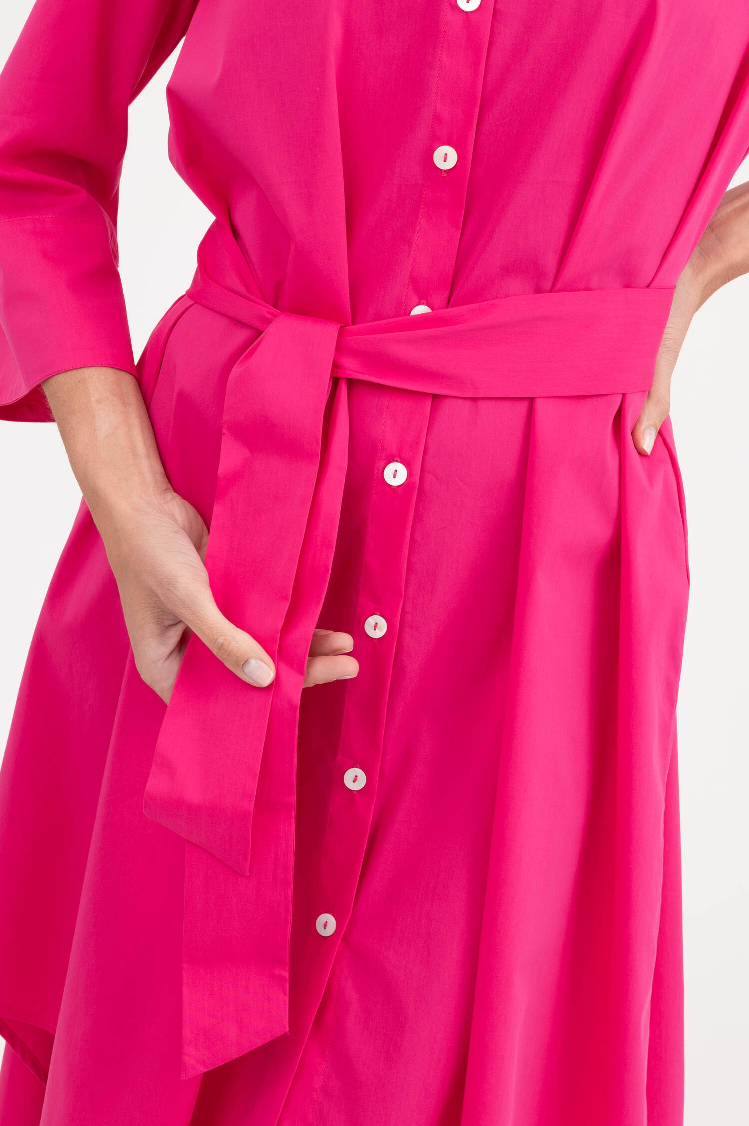 Popeline Kleid in Pink Popeline Kleid in Pink