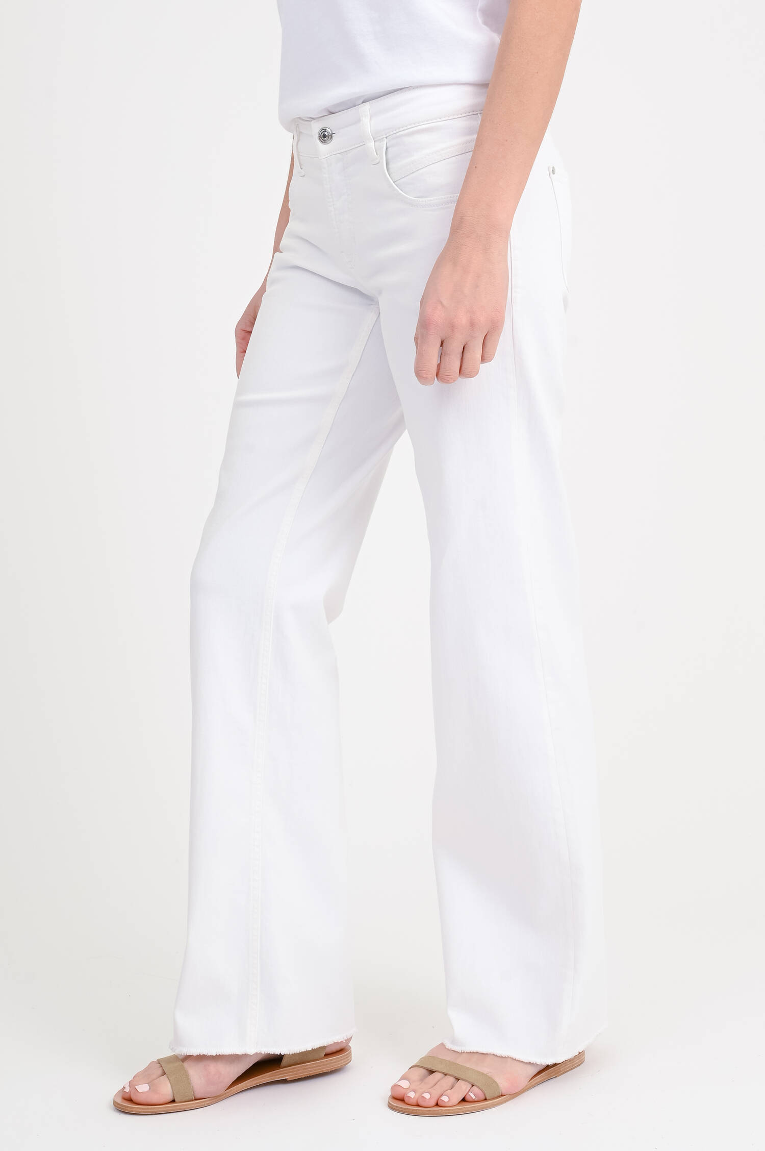 Wide-Leg-Jeans TESS in Weiß