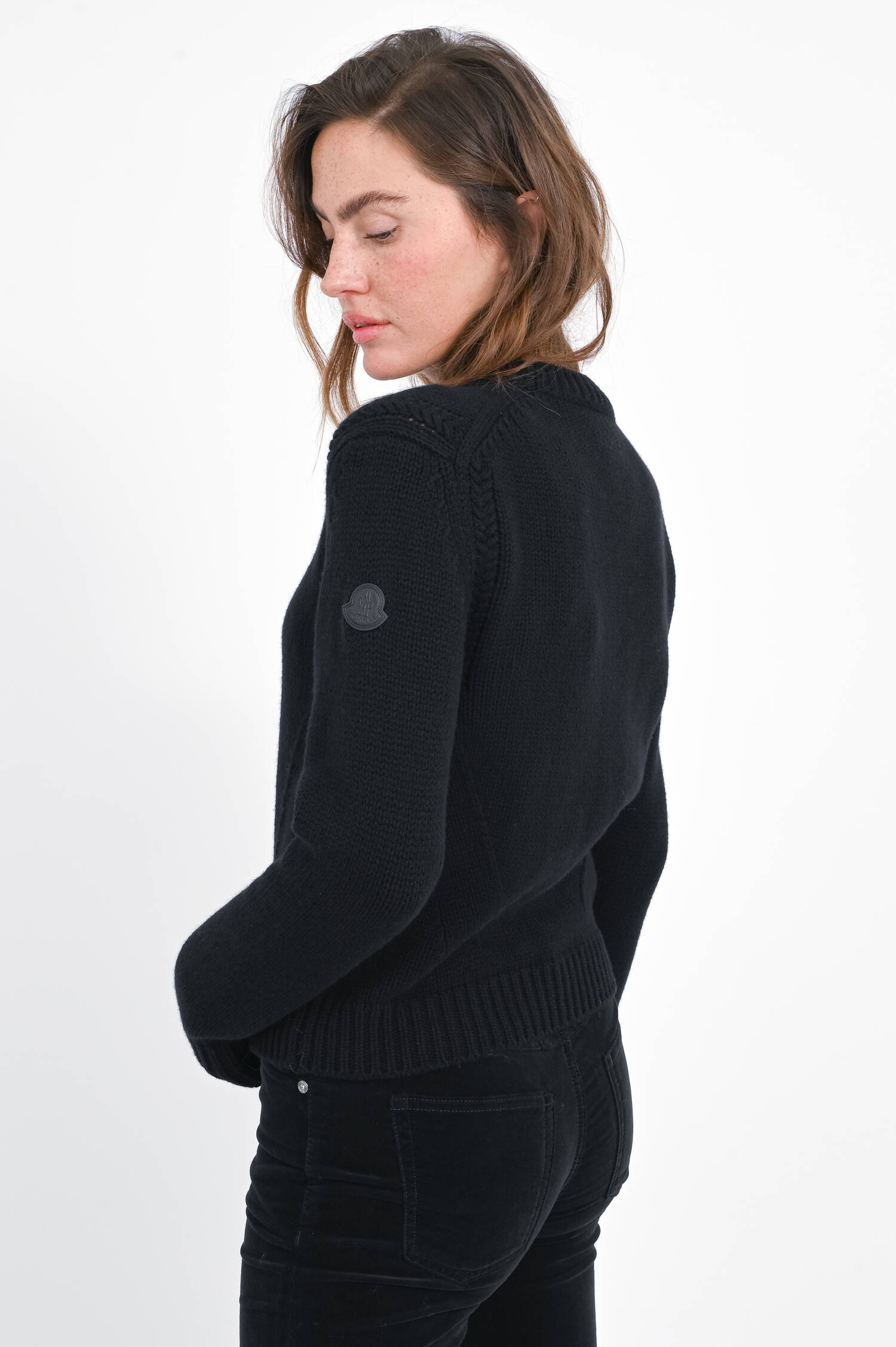 Woll-Mix-Pullover in Schwarz Woll-Mix-Pullover in Schwarz
