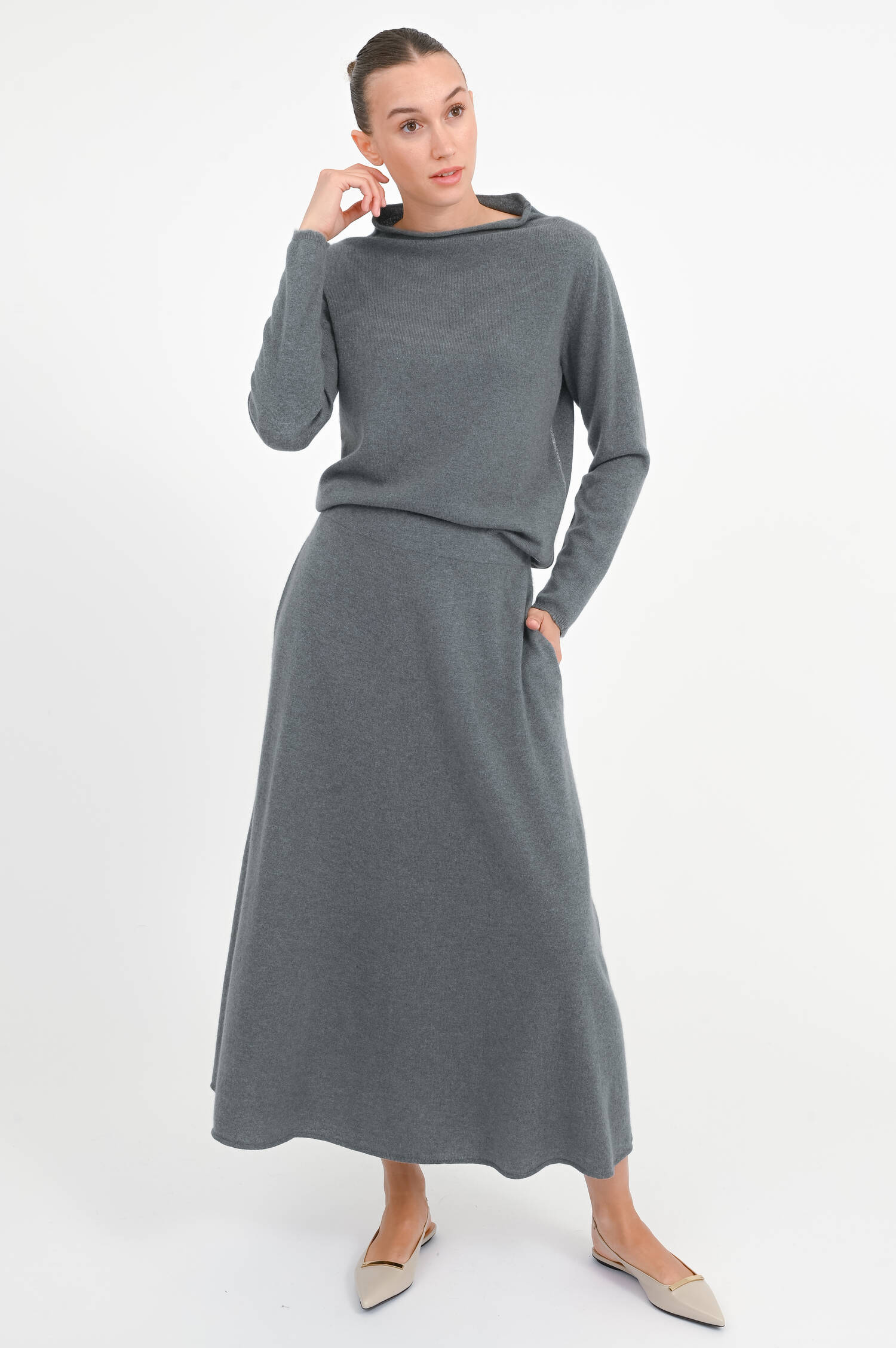 Rock aus Cashmere in Boston Grey