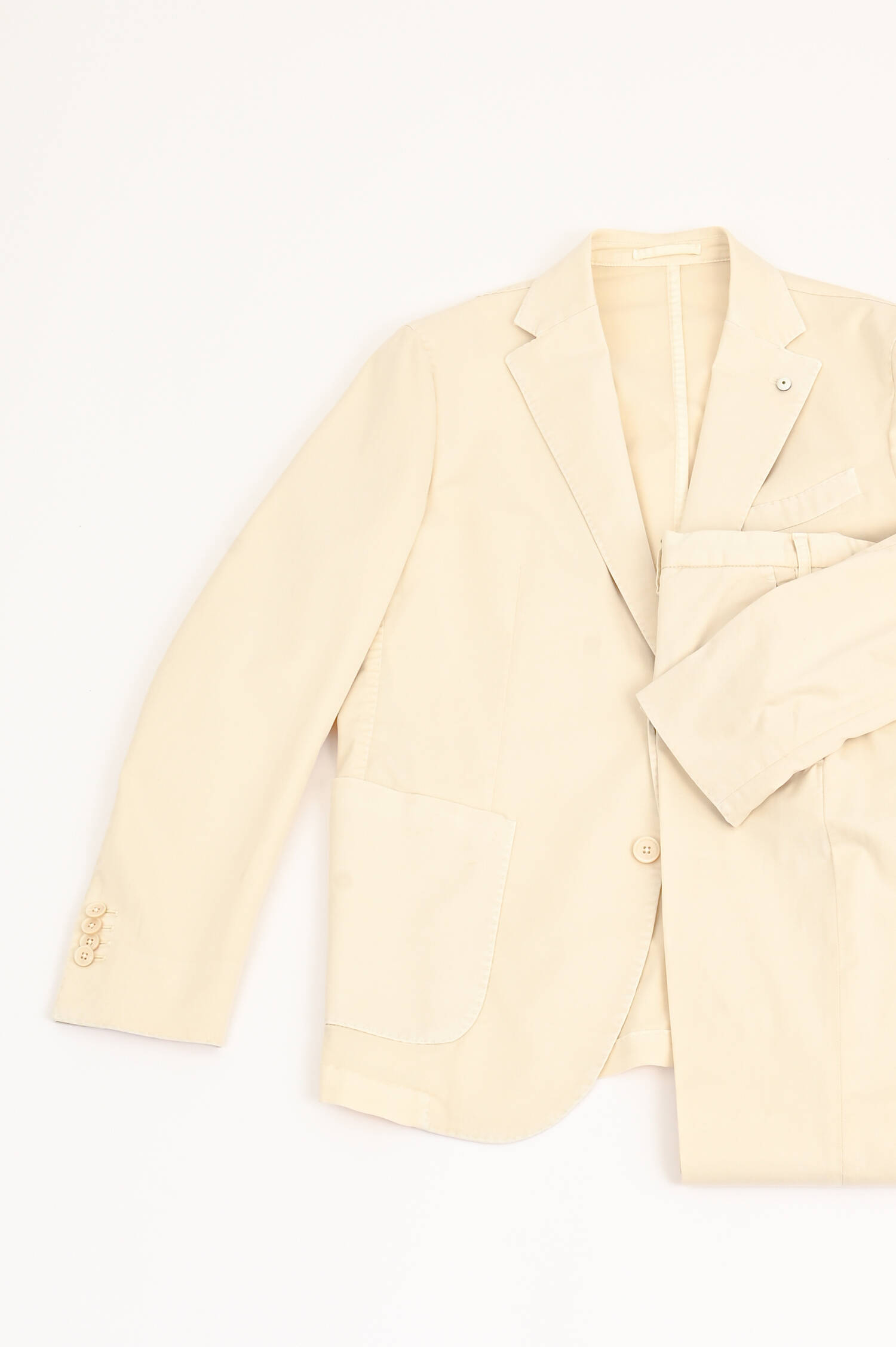 Anzug aus Baumwolle in Creme