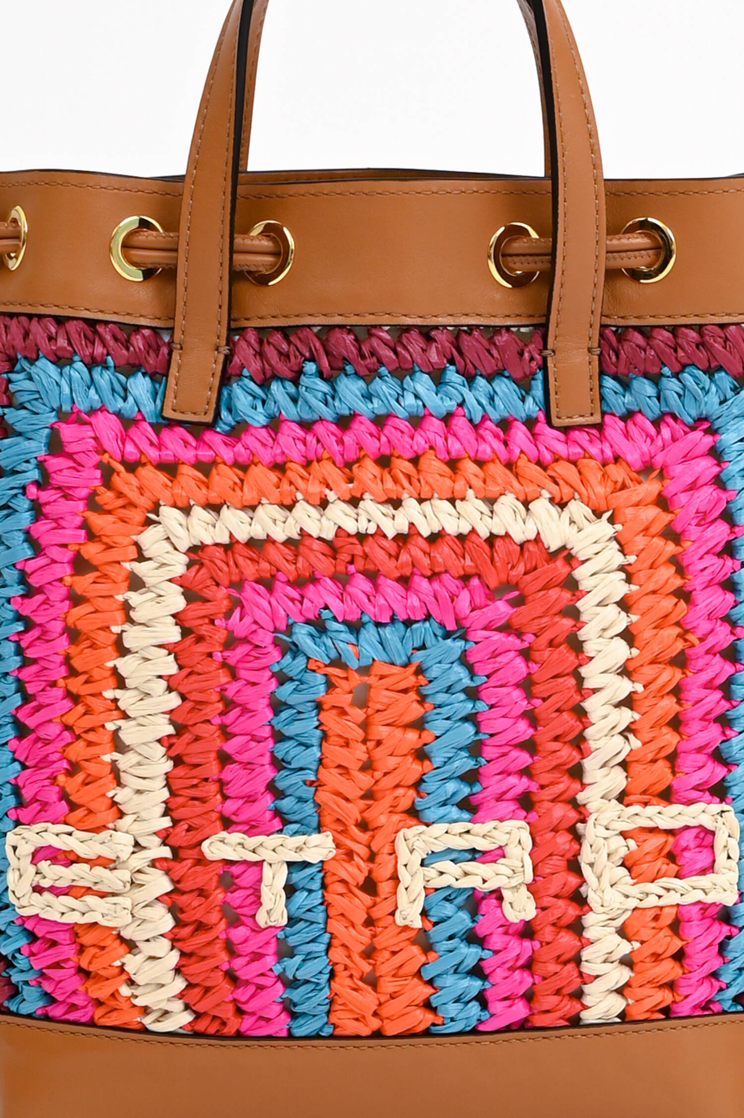 Beuteltasche RAFFIA in Multicolor
