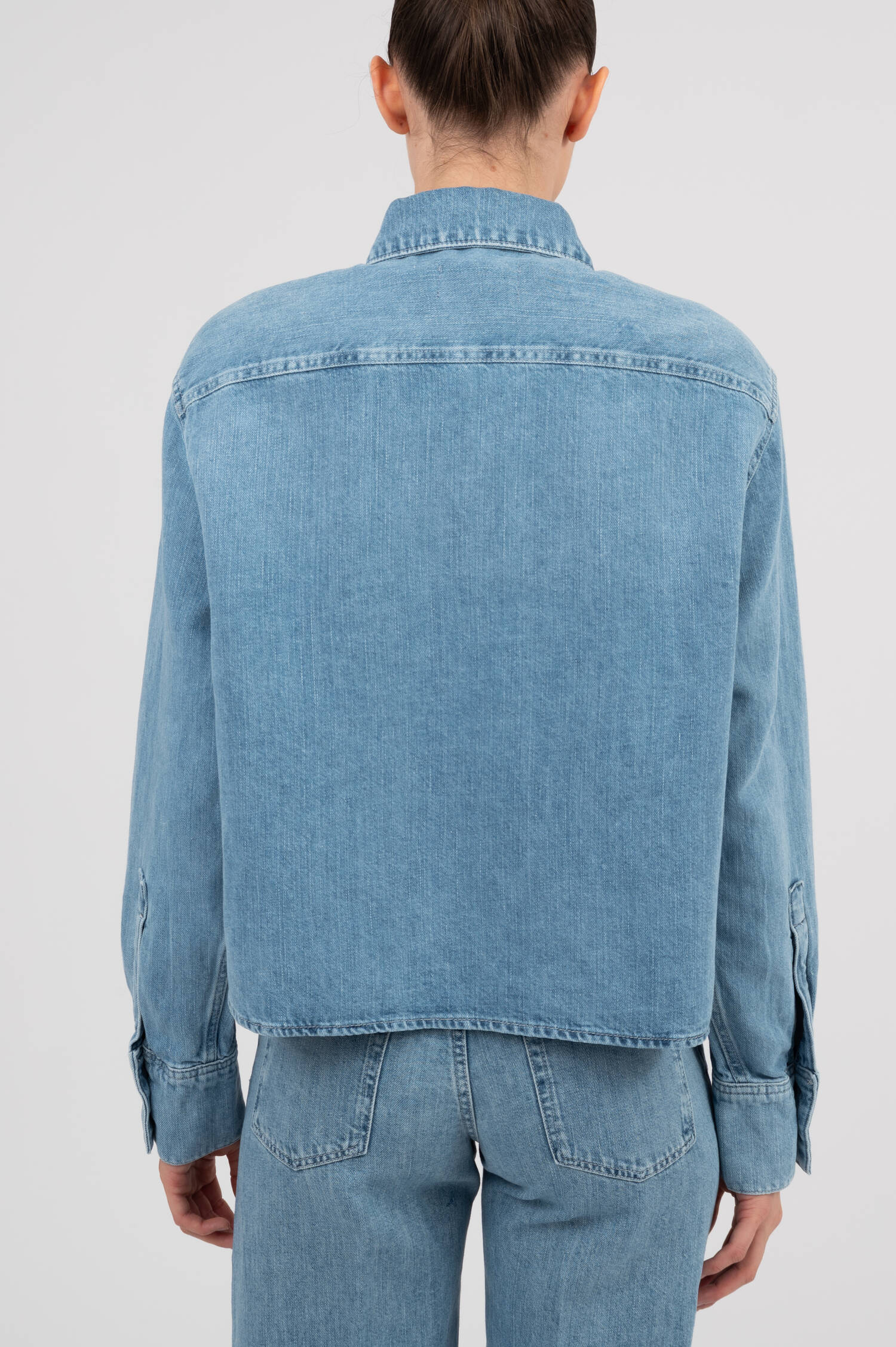 Denim Bluse IVY IRIS in Hellblau Denim Bluse IVY IRIS in Hellblau