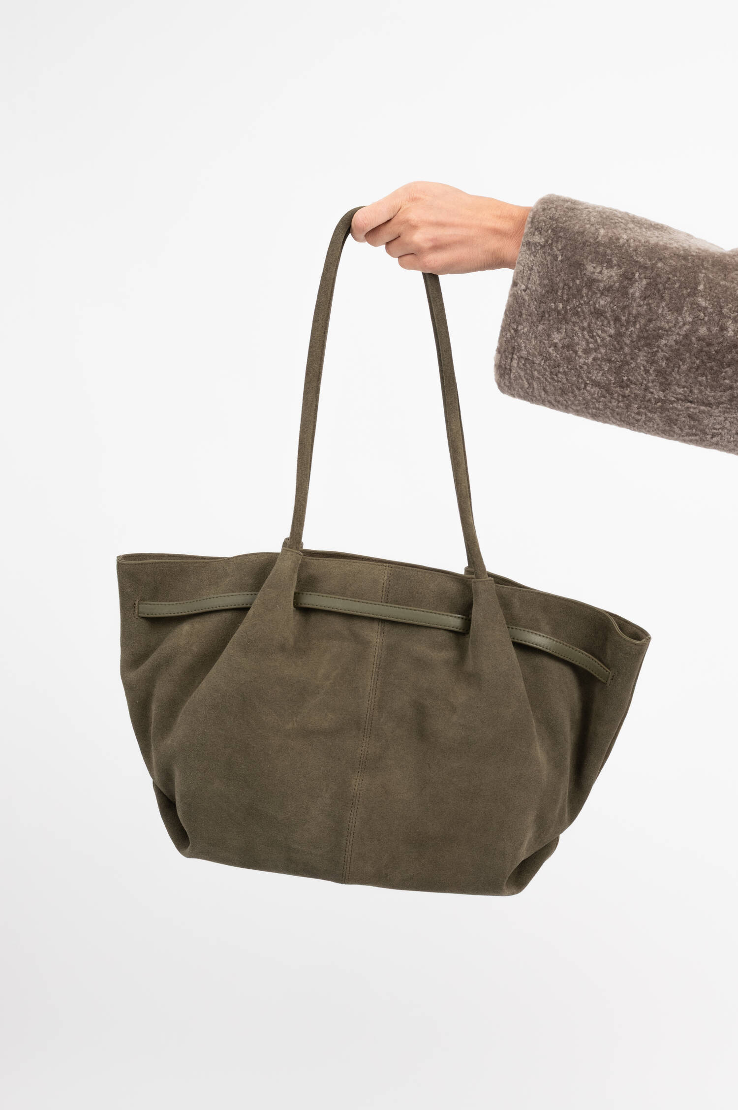 Suede Shopper BONNIE in Grün/Rosa Suede Shopper BONNIE in Grün/Rosa