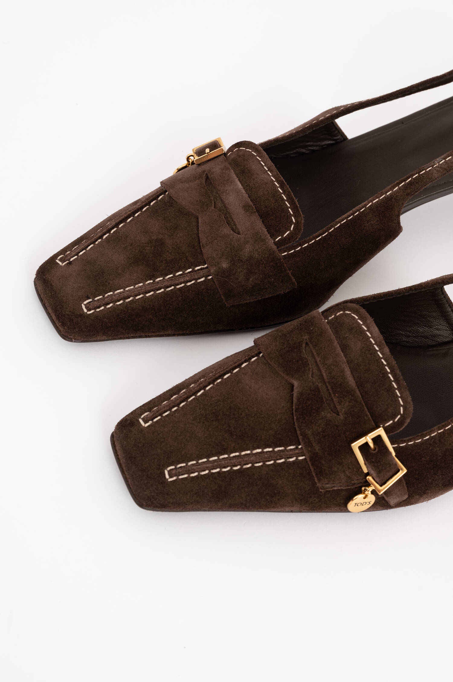 Suede Slingback-Pumps in Braun Suede Slingback-Pumps in Braun