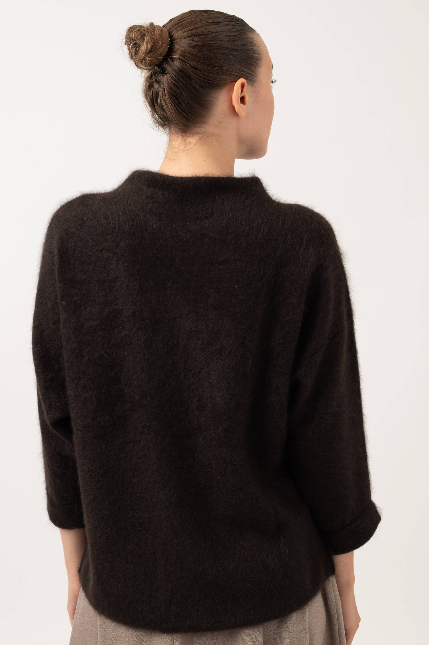 Hairy Cashmere Pullover in Braun Hairy Cashmere Pullover in Braun