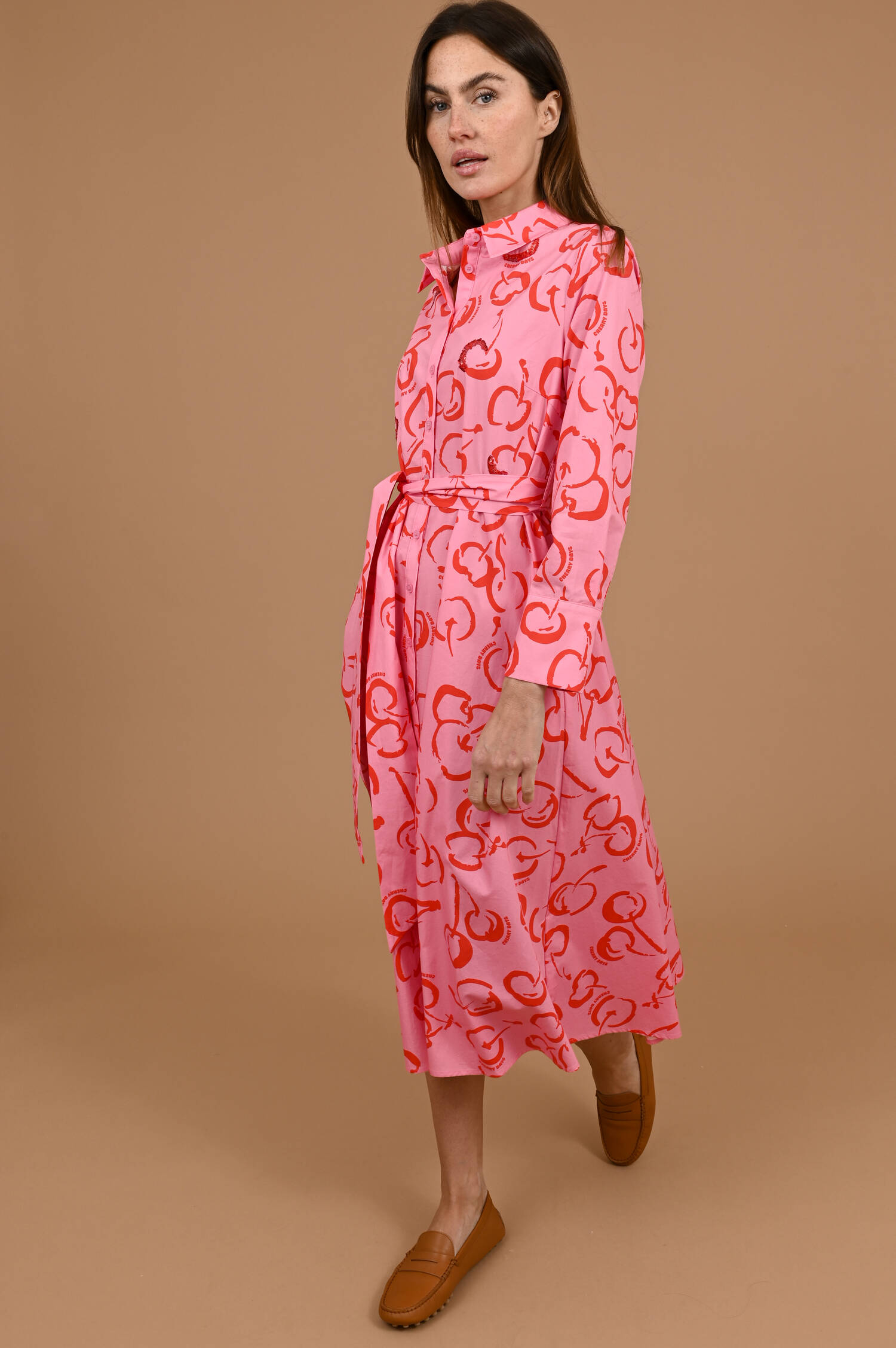 Hemdblusenkleid CHERRY DAYS in Pink