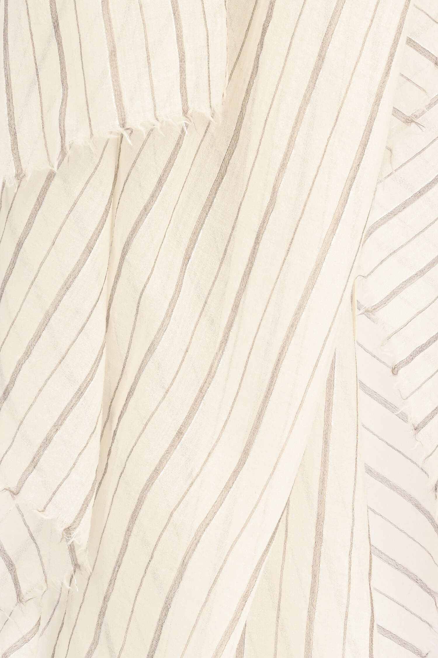 Schal aus Cashmere mit Streifen in Creme/Beige