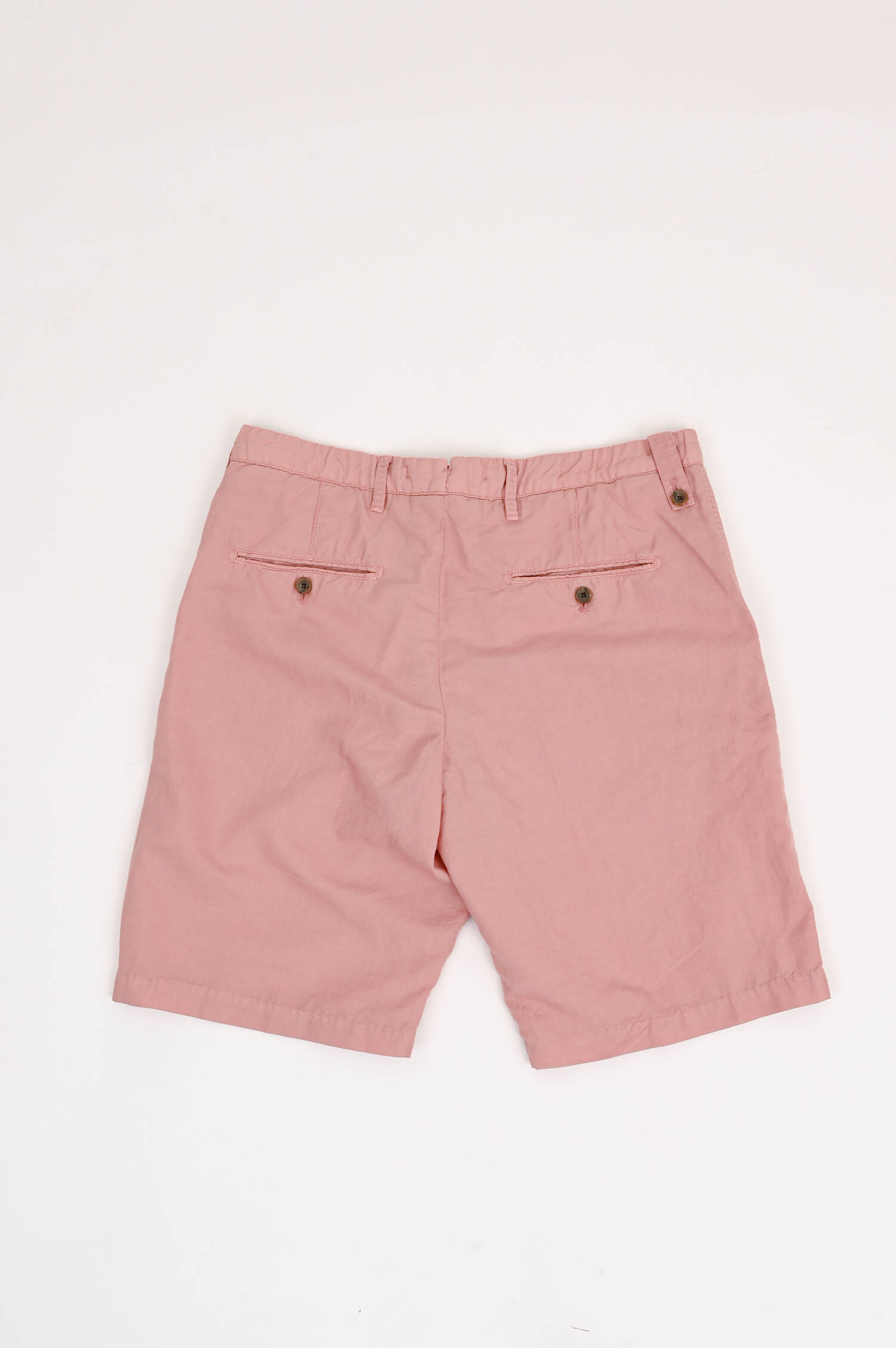 Bermuda aus Leinen-Baumwoll-Mix in Mauve