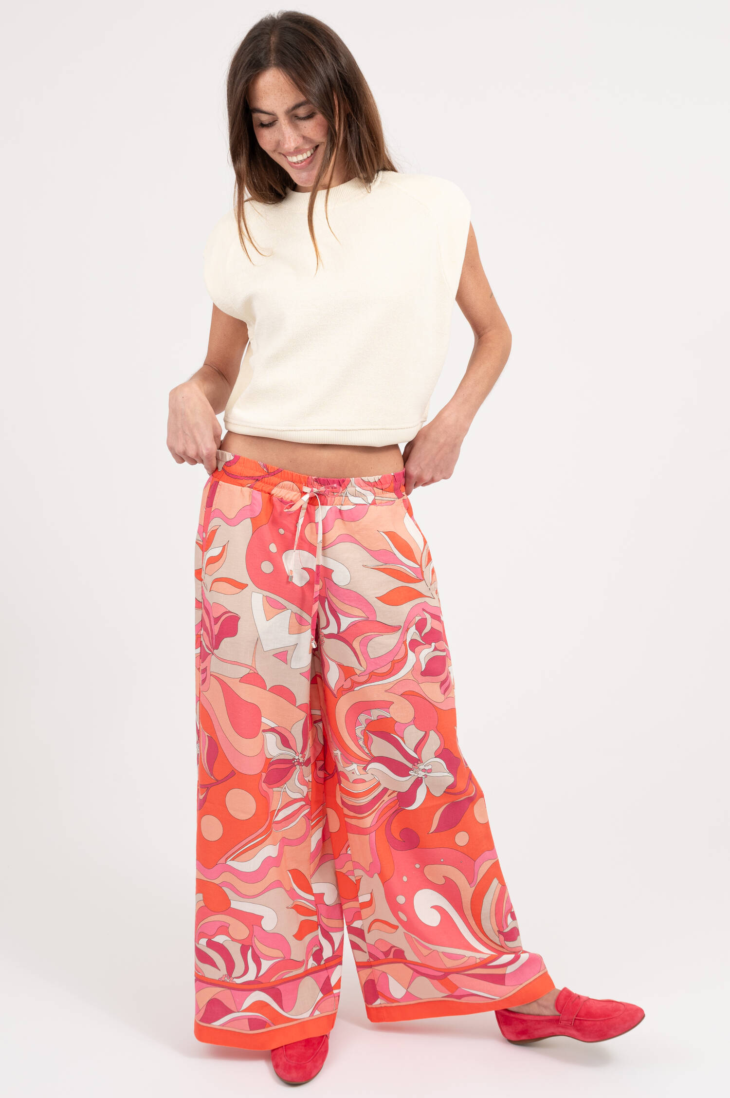 Culotte Hose AUGUST mit Print in Pink