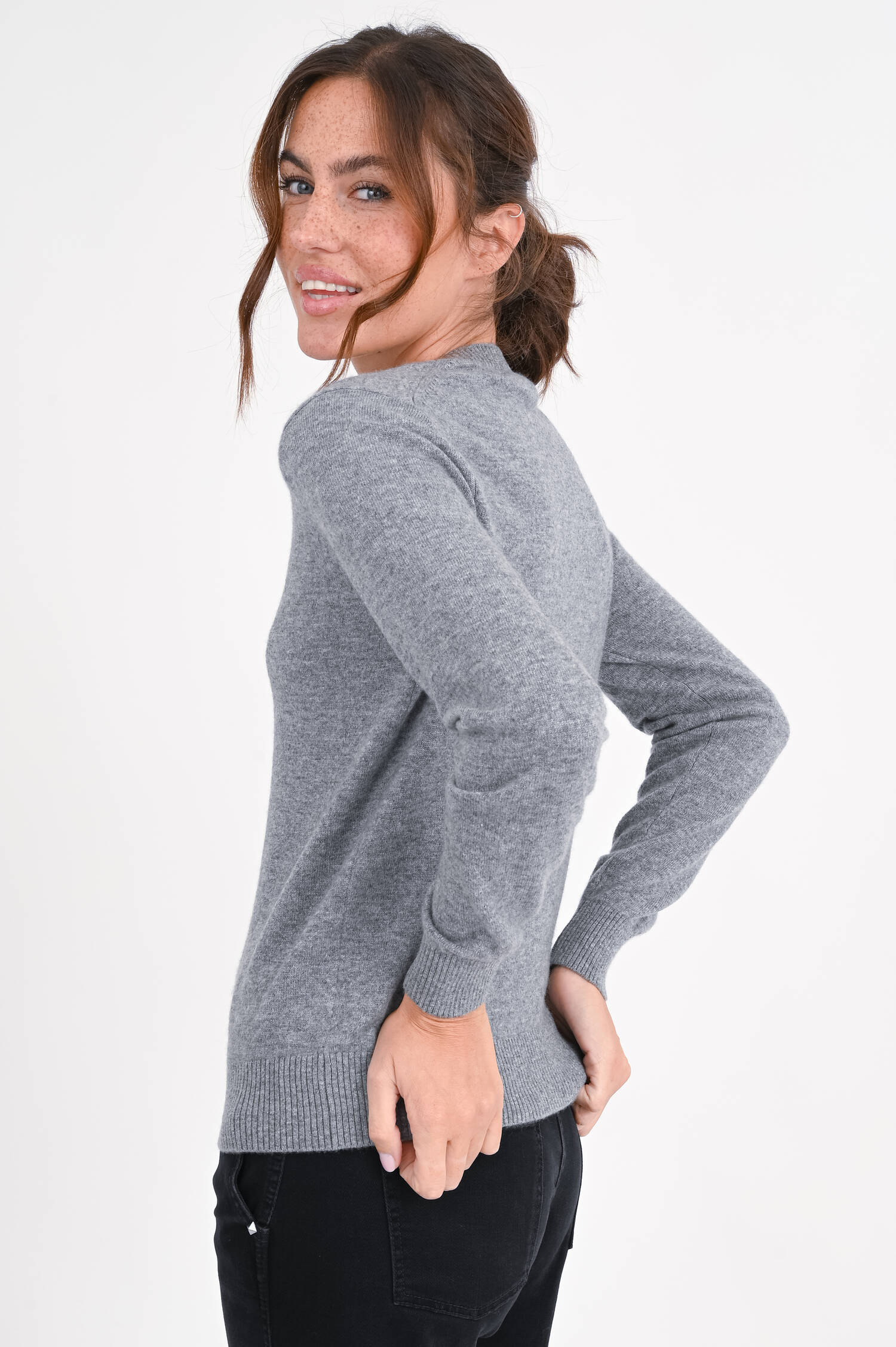 Cashmere Pullover in Grau