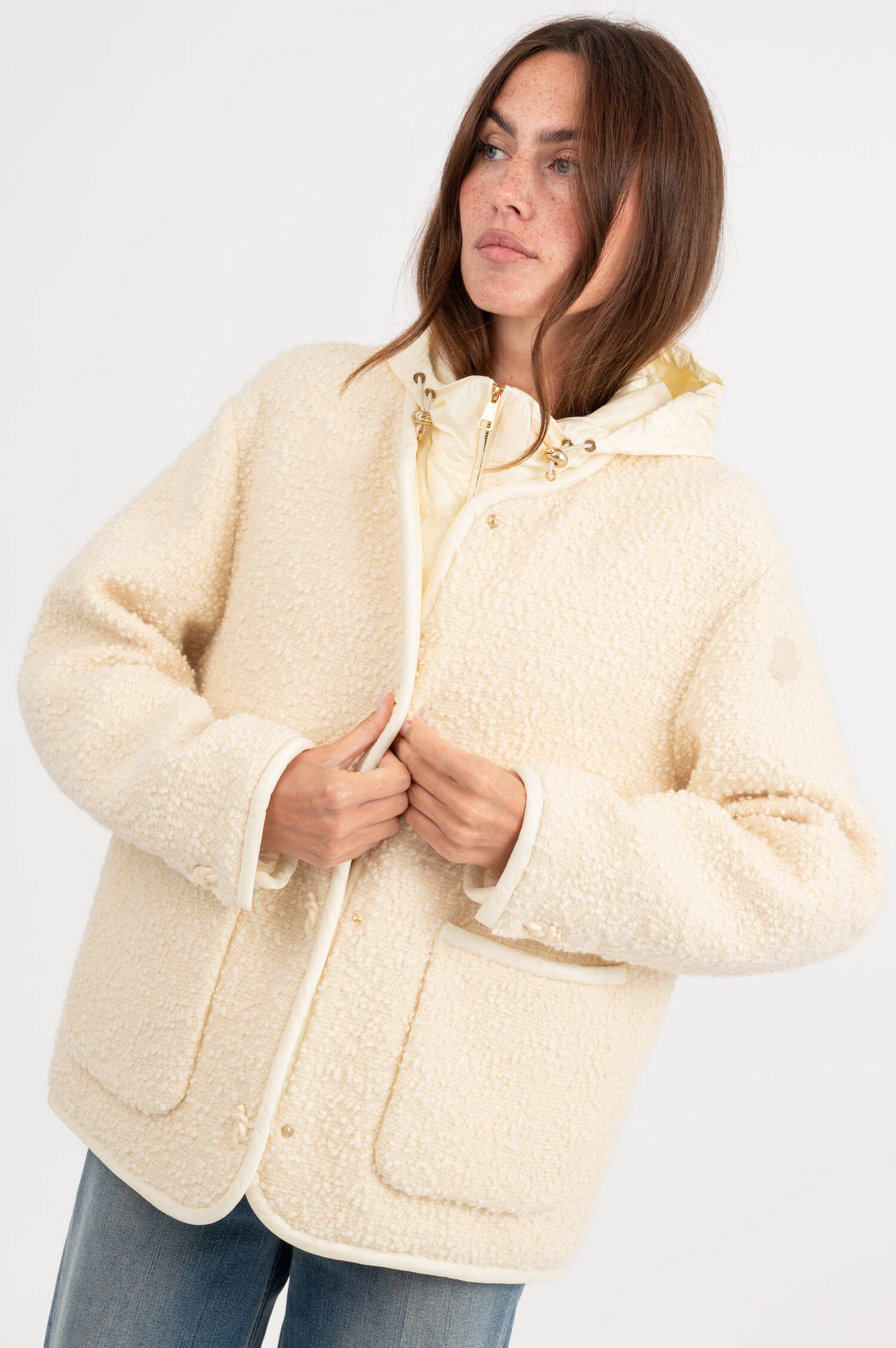 2-in-1 Jacke in Creme 2-in-1 Jacke in Creme