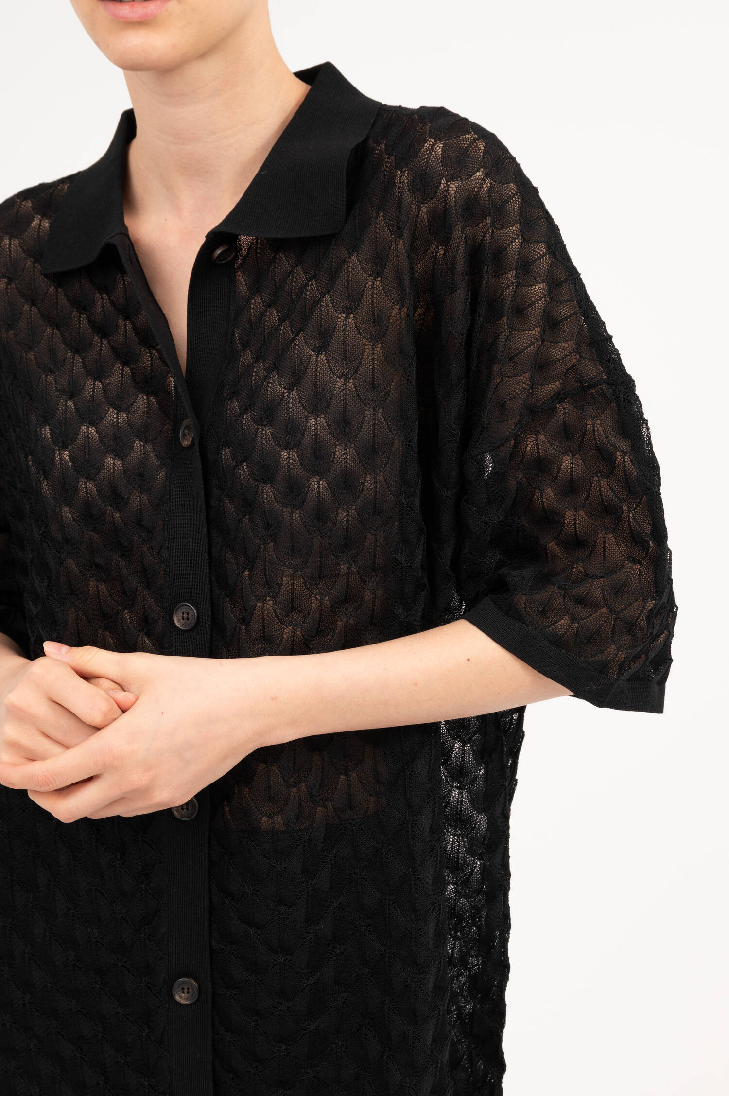 Strickshirt MOA in Schwarz