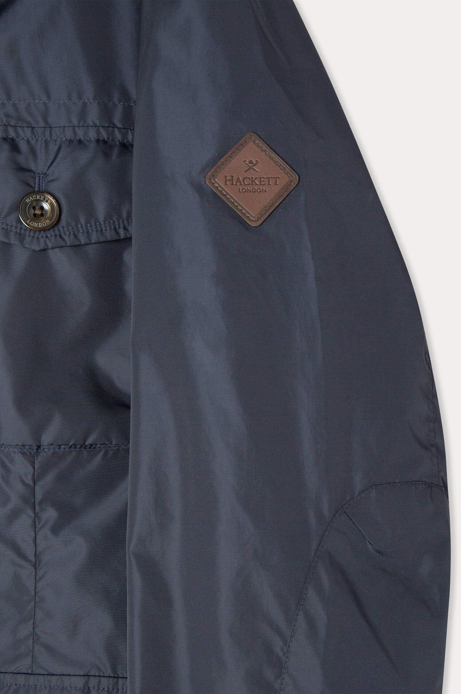 Jacke mit doppelten Kragen in Navy