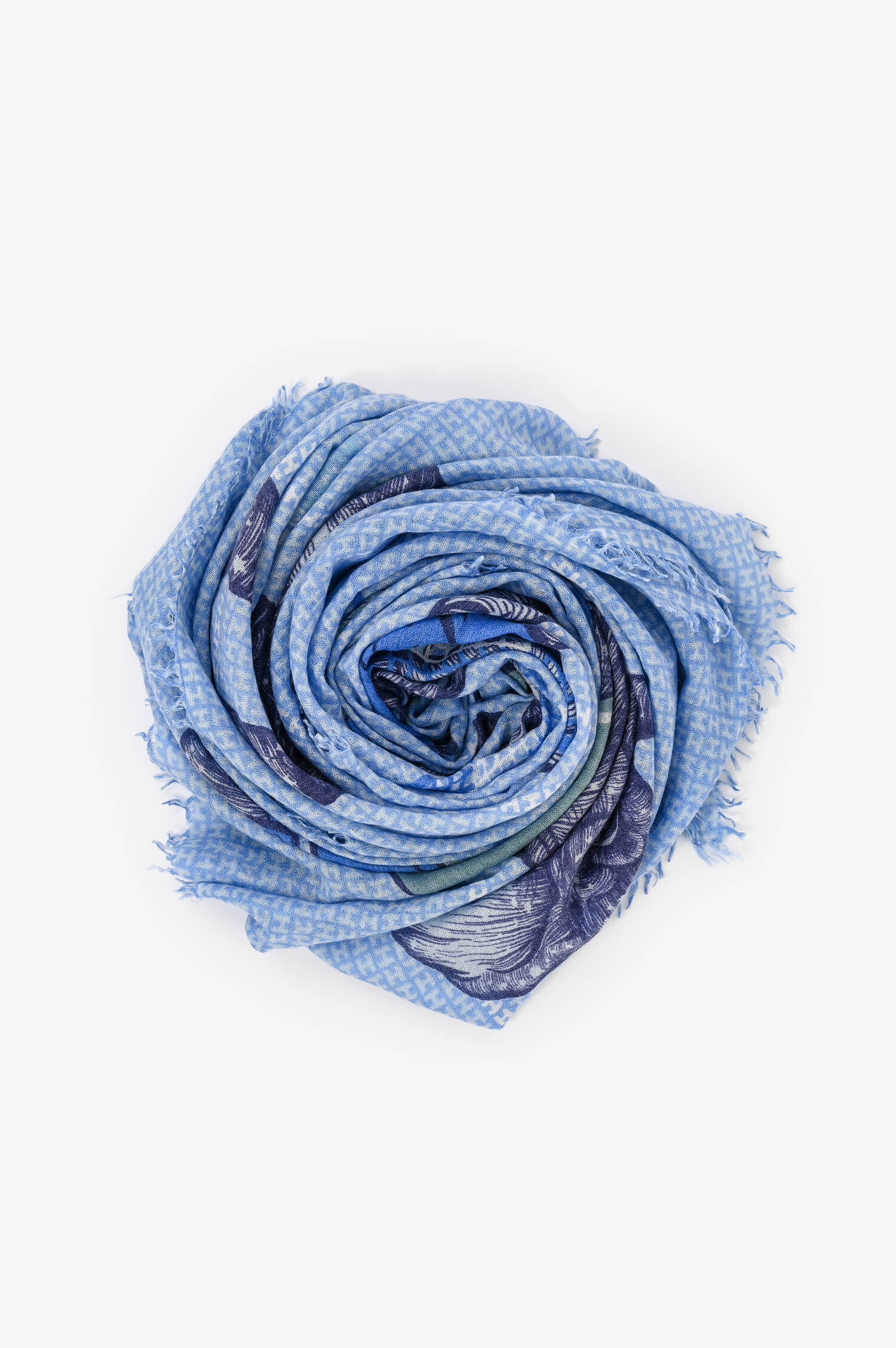 Tuch "OMATCH" aus Cashmere-Seiden-Mix in Blau Tuch "OMATCH" aus Cashmere-Seiden-Mix in Blau