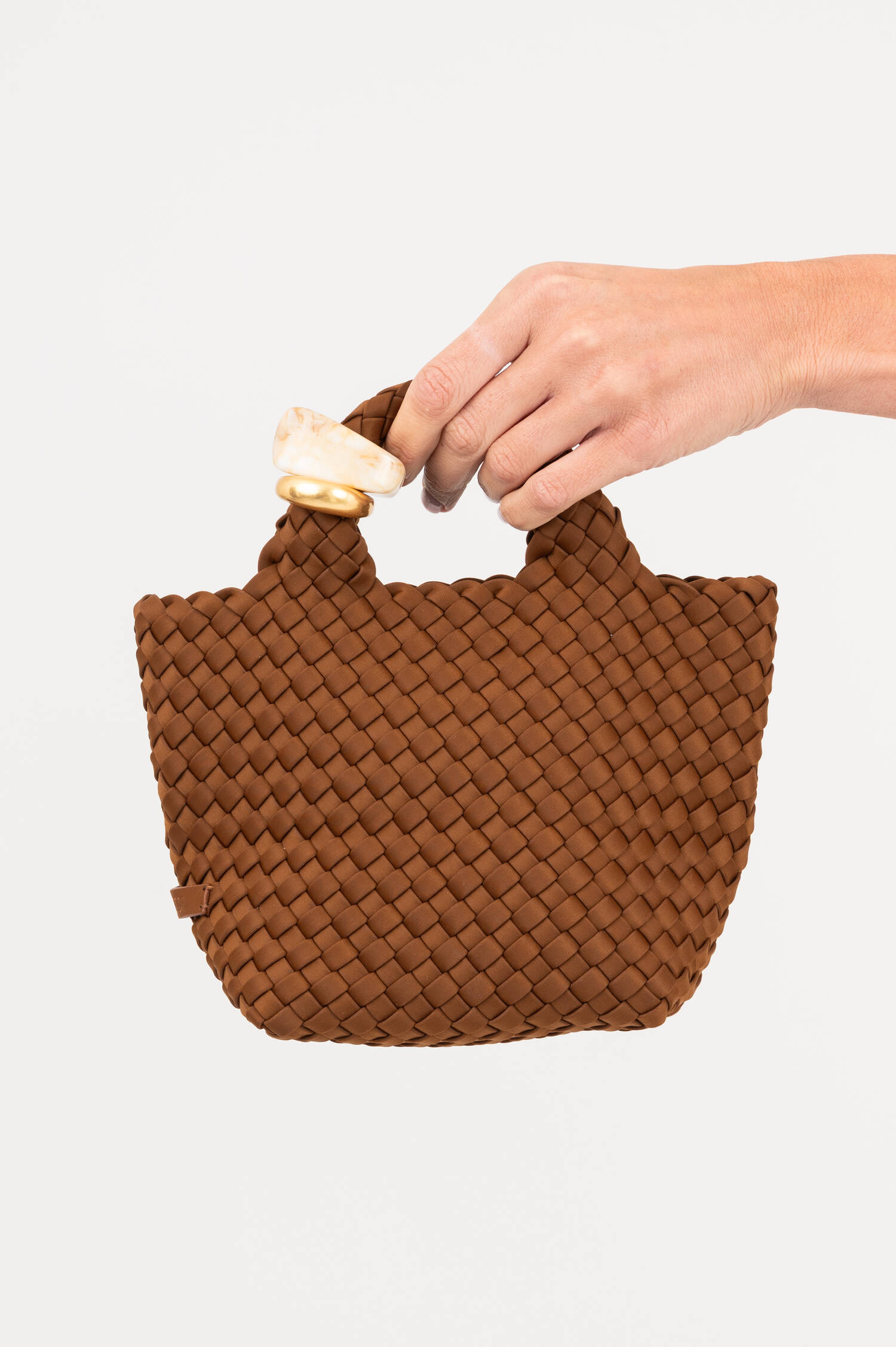 Handtasche ST.BARTHS PETIT TOTE BEADS in Cognac Handtasche ST.BARTHS PETIT TOTE BEADS in Cognac