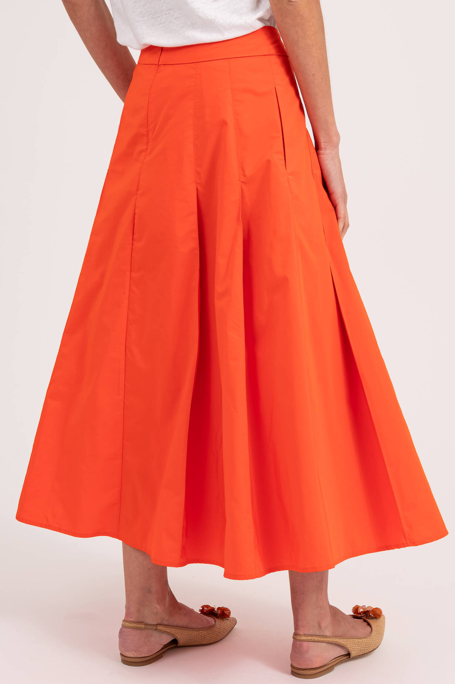 Faltenrock JAELYN in Orange