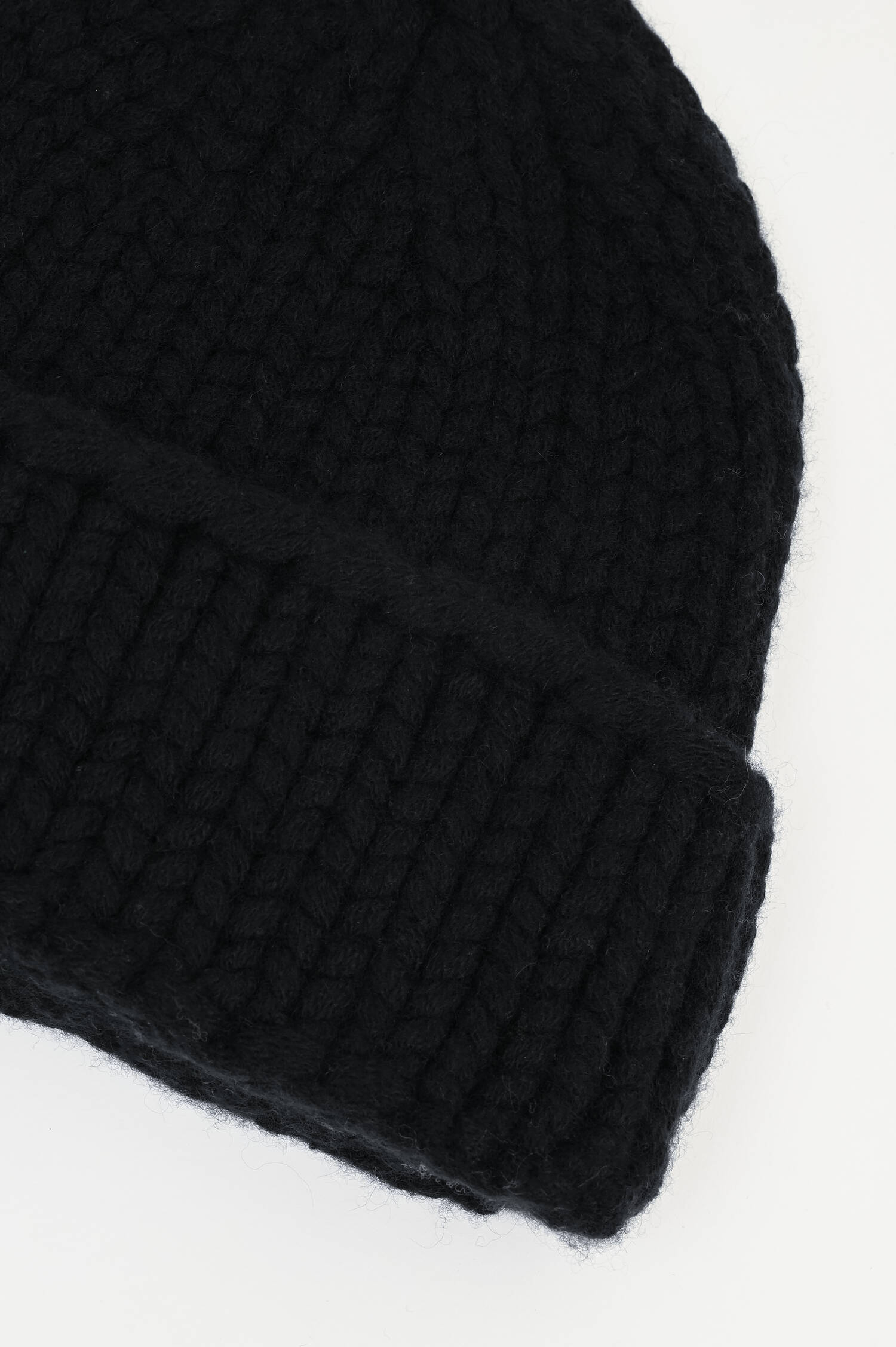 Maxi-Cashmere Mütze in Schwarz