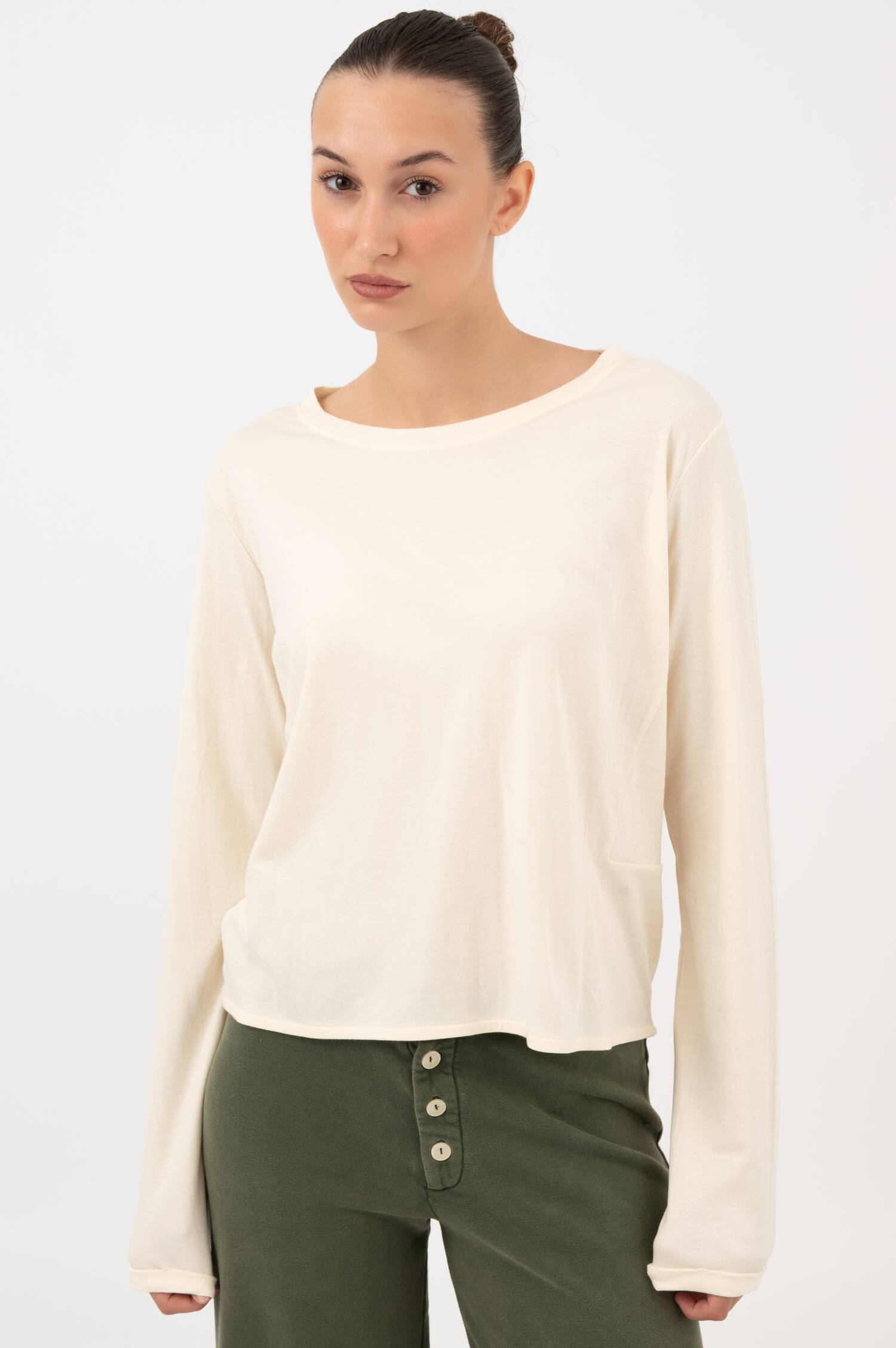 Langarm-Shirt TENJA in Off-White
