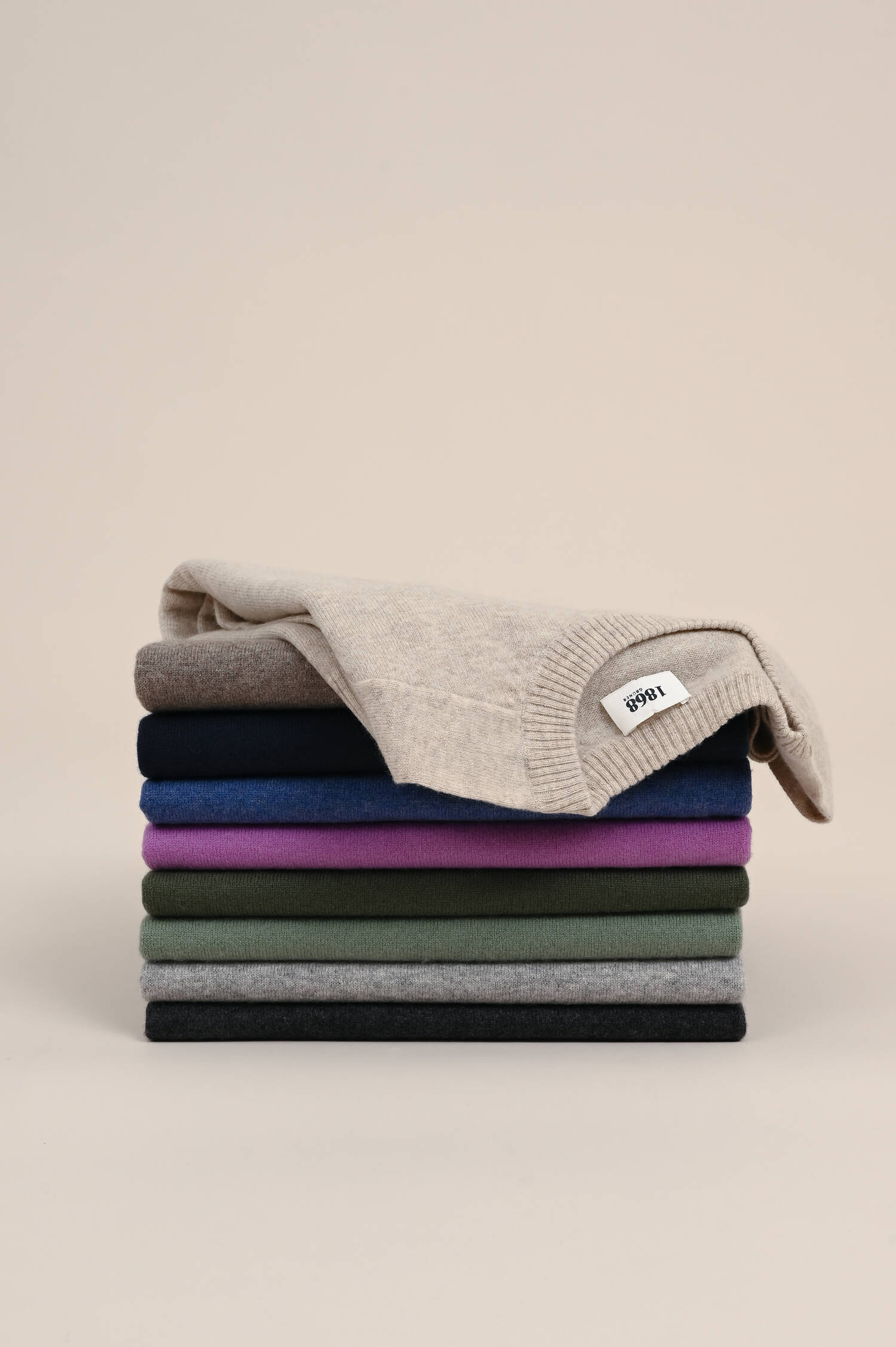 Cashmere Strickpullover in Anthrazit meliert