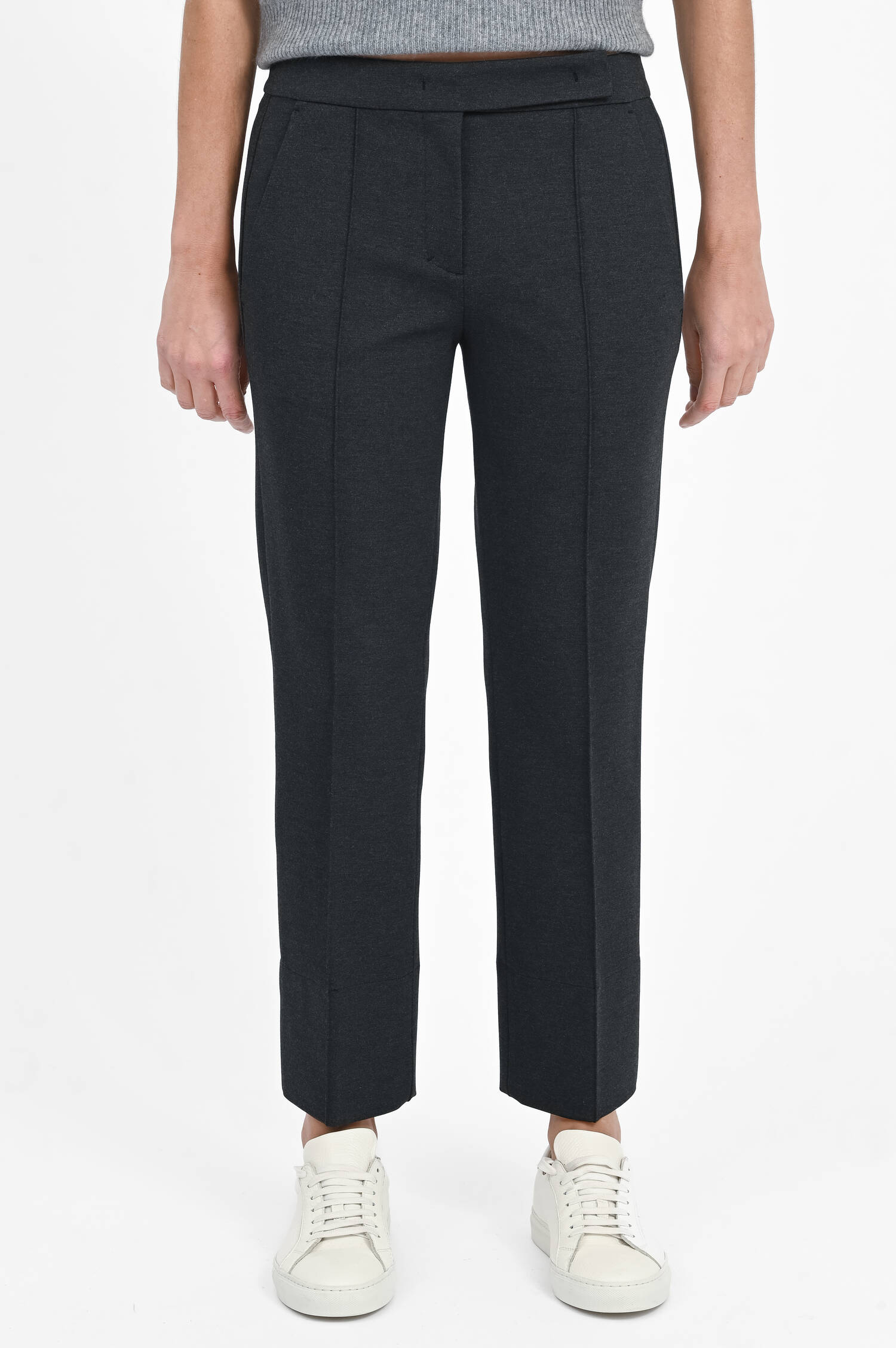 Hose aus Viskose-Mix in Anthrazit meliert