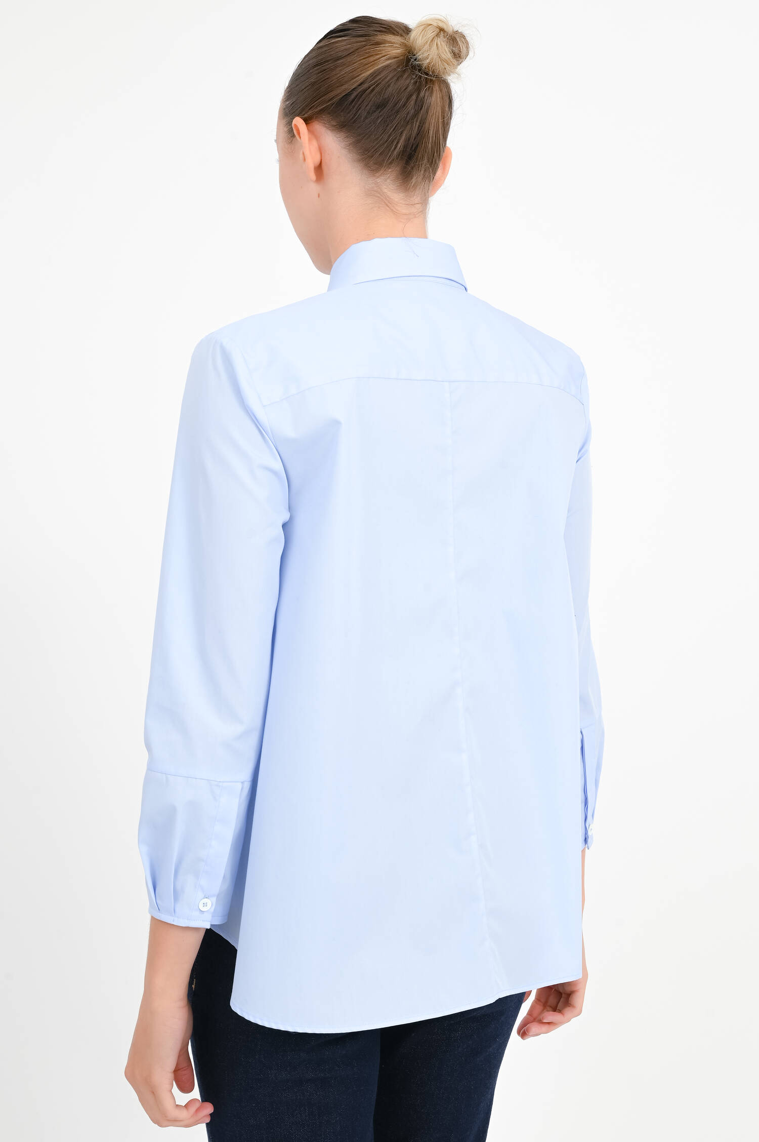 Bluse aus Baumwolle in Hellblau Bluse aus Baumwolle in Hellblau