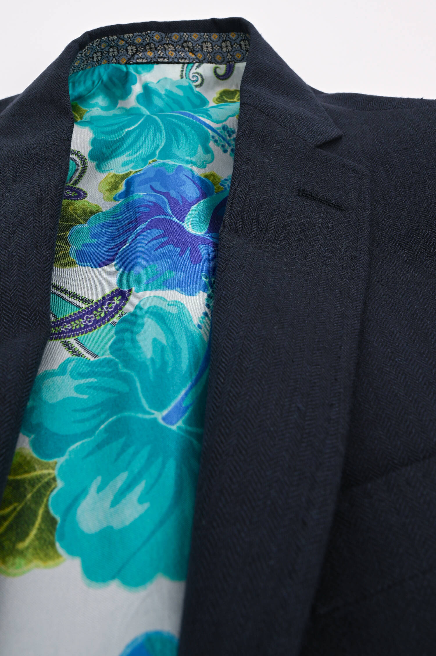 Leinen-Sakko in Navy