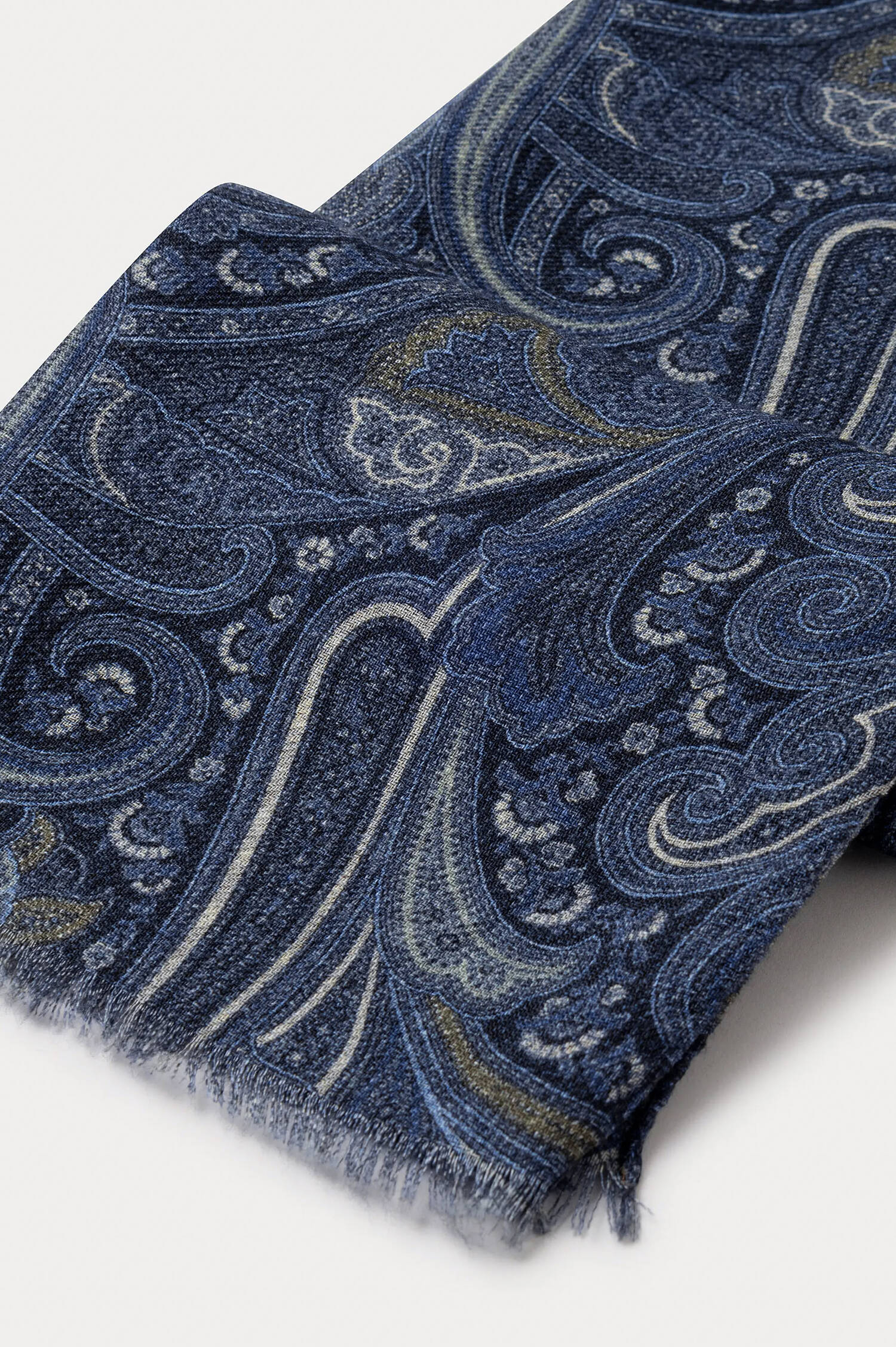 Schal mit Paisley-Print in Blau