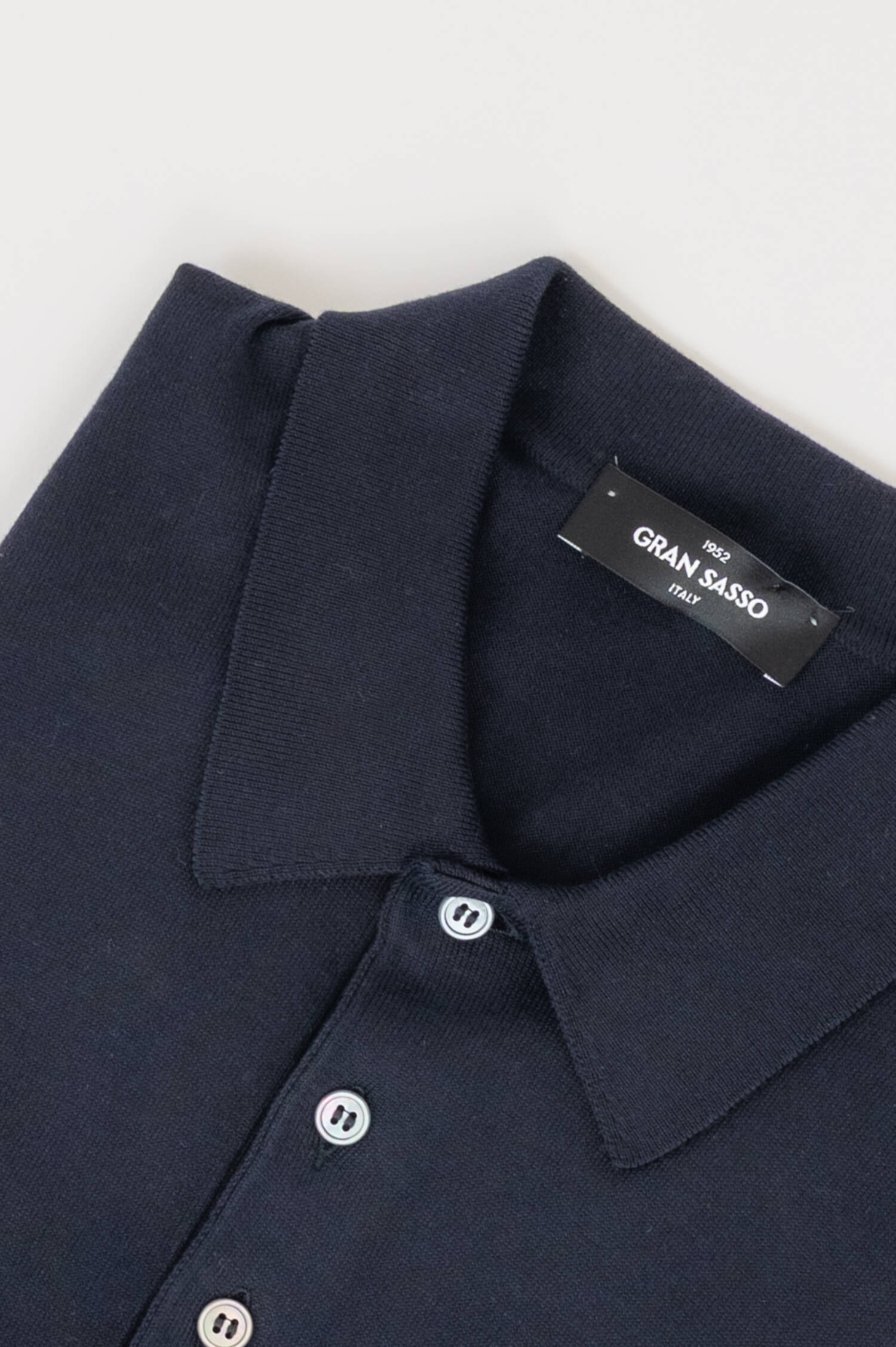 Feinstrick Polo in Navy