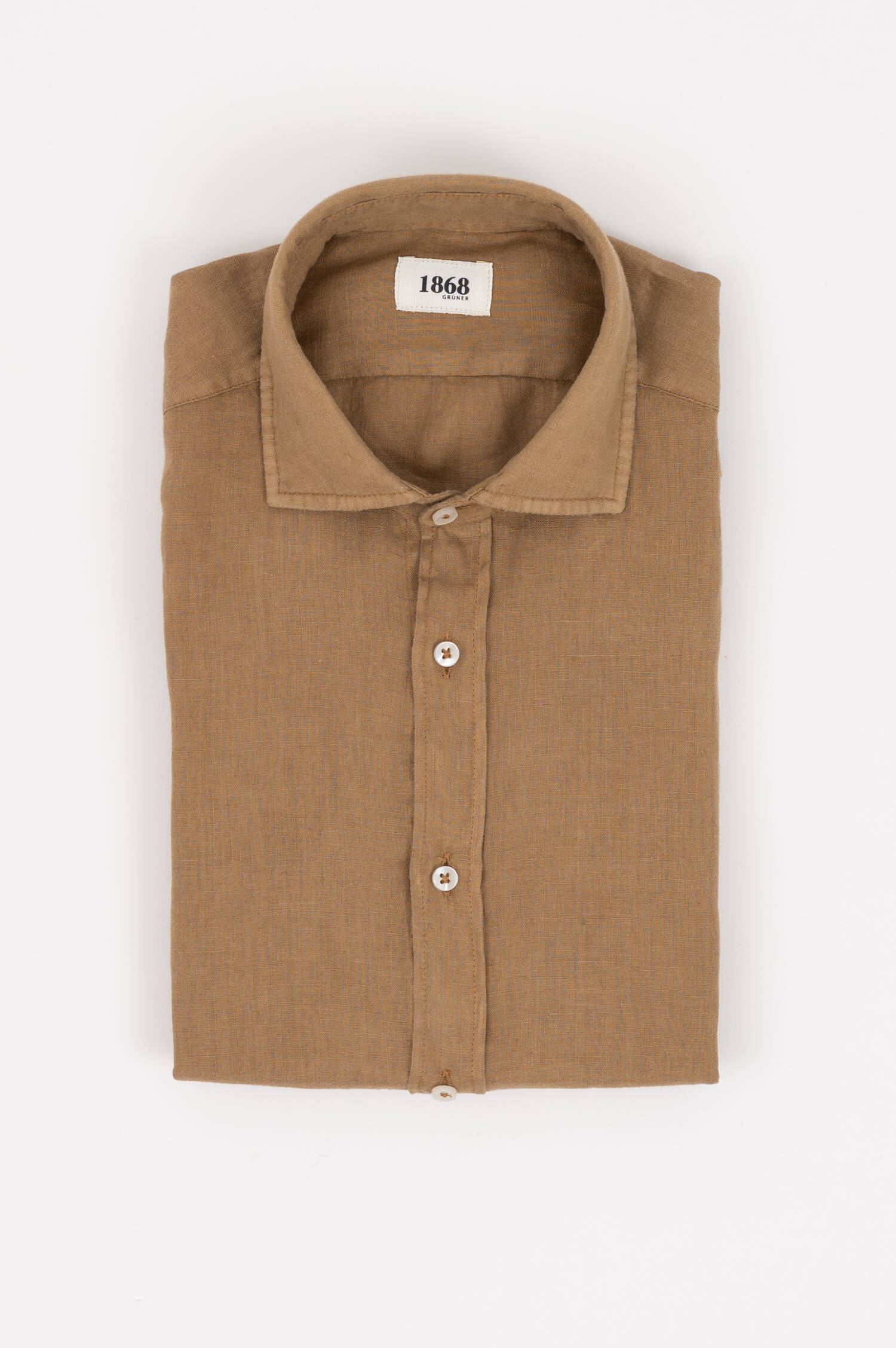 Leinenhemd BAROLO LINO in Khaki