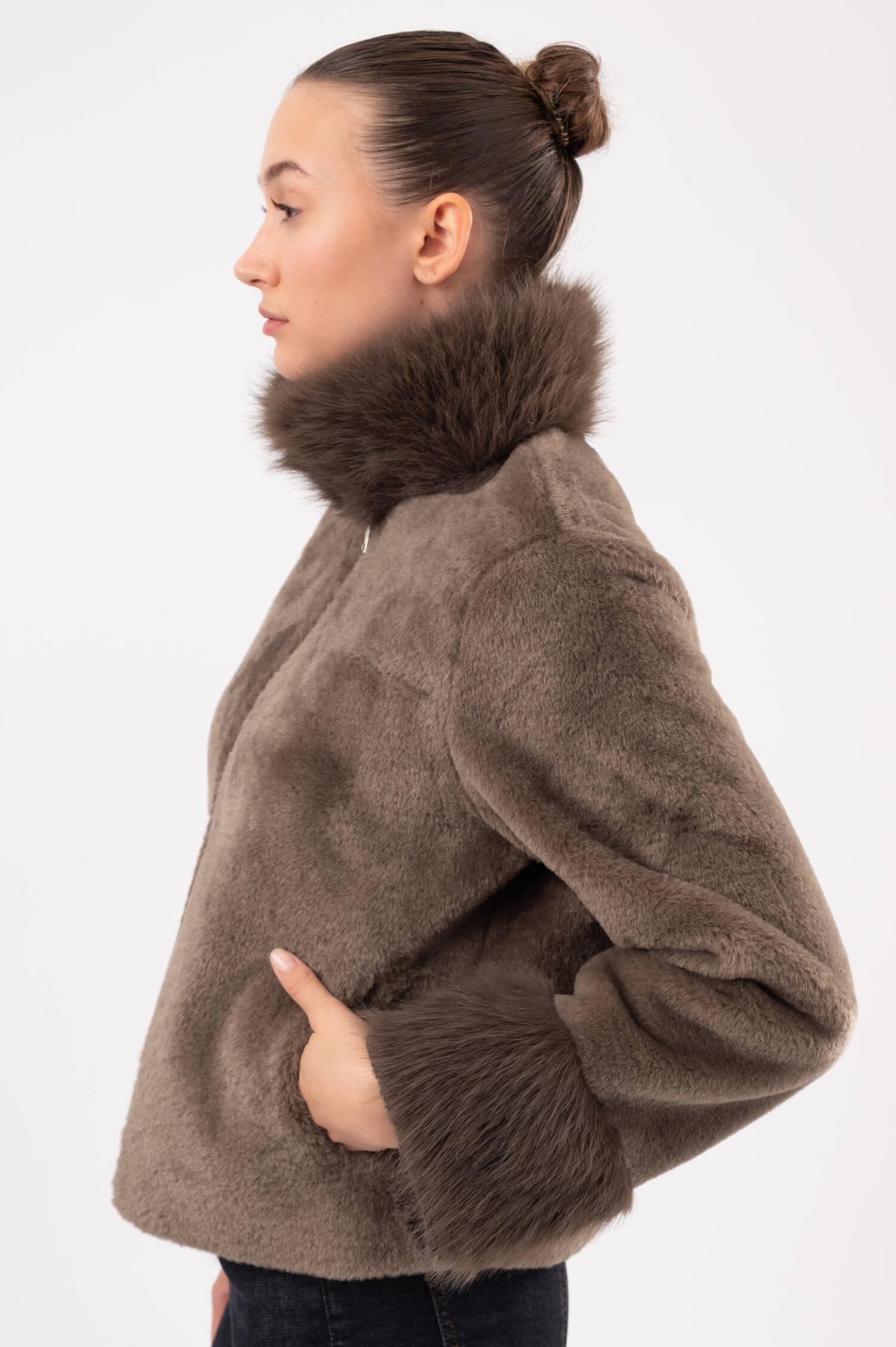 Faux-Fur-Jacke XANA TOSCANY in Braun