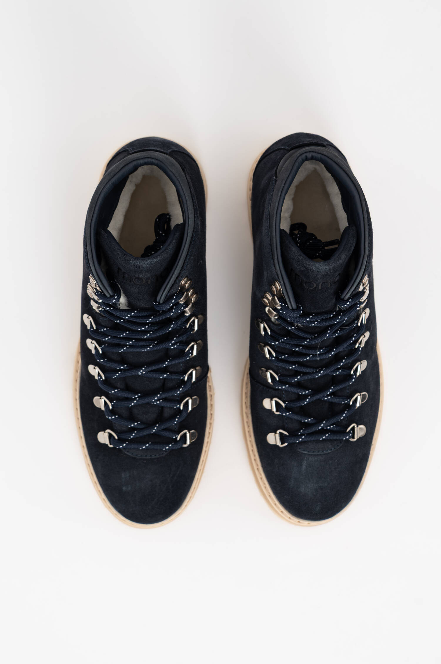 Veloursleder-Schnürstiefel CORE in Navy