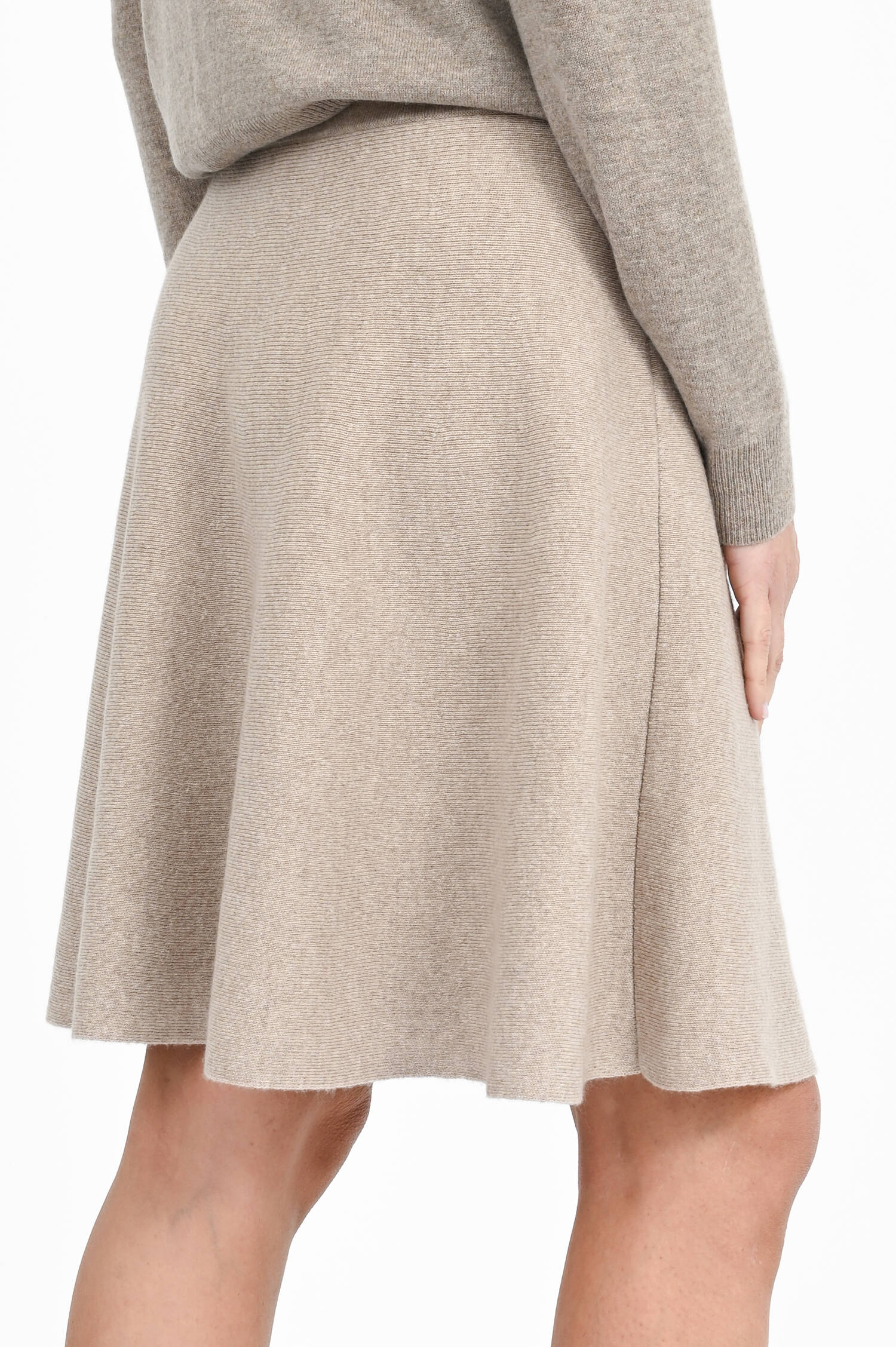 Mini-Rock aus Woll-Cashmere-Mix in Beige Mini-Rock aus Woll-Cashmere-Mix in Beige