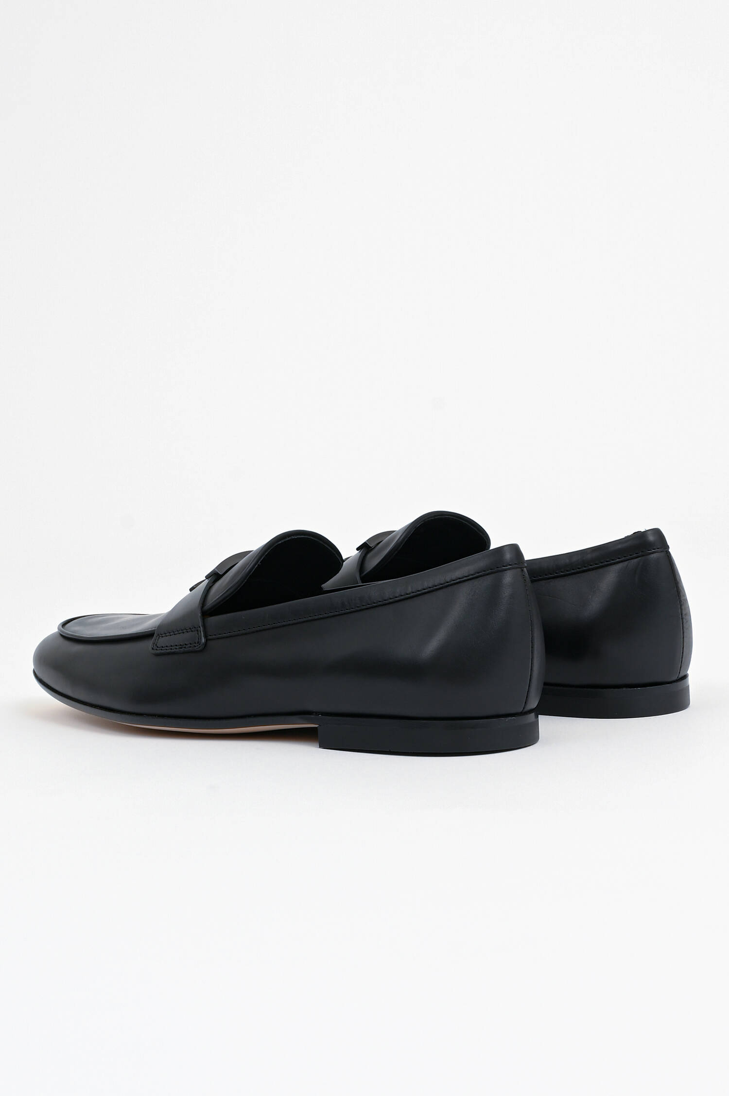 Loafer aus Glattleder in Schwarz