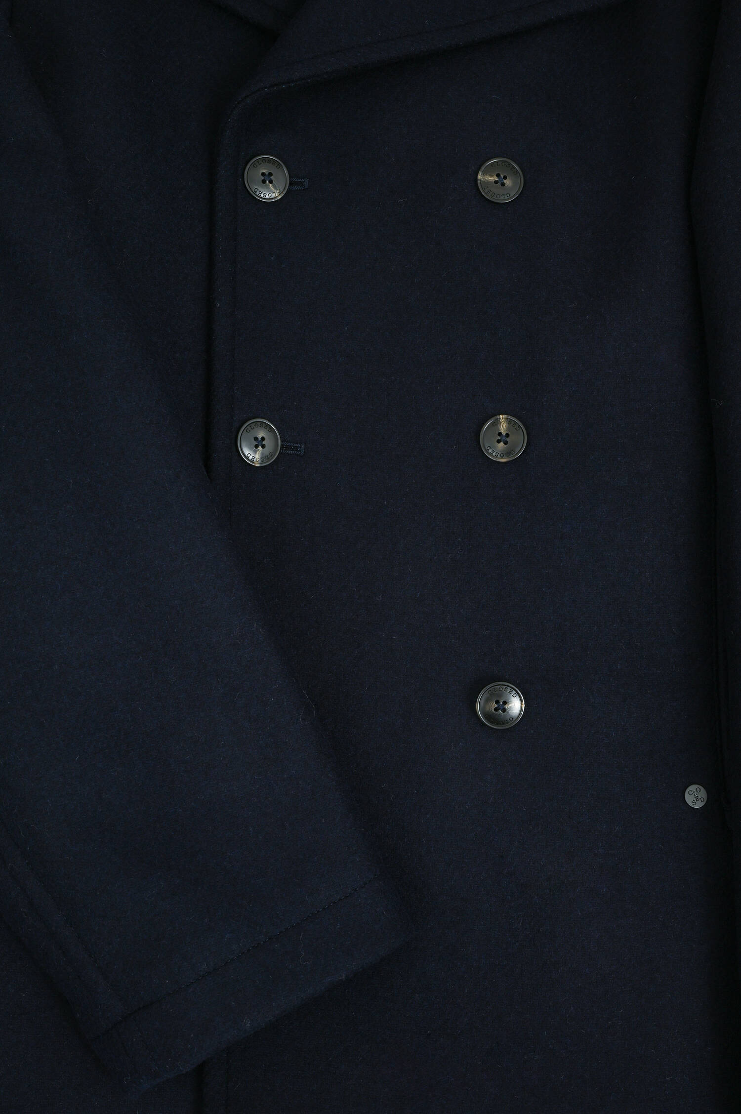 Caban-Jacke aus Woll-Mix in Navy