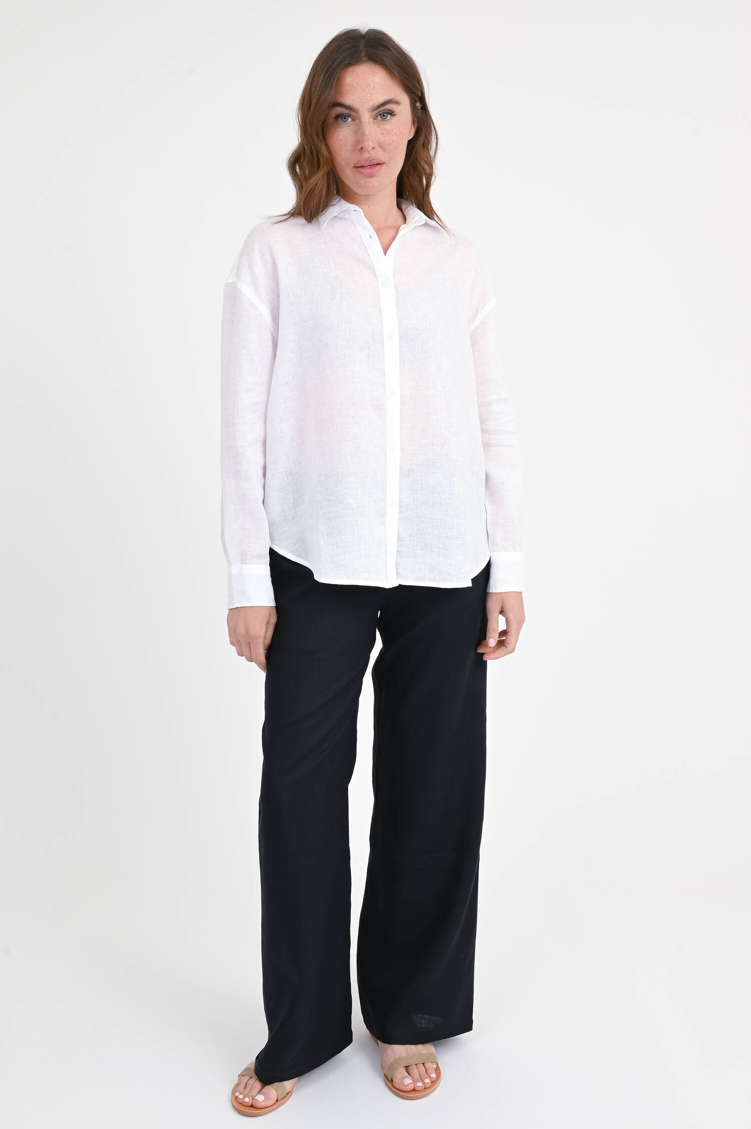 Leinenbluse DARIA in Weiß
