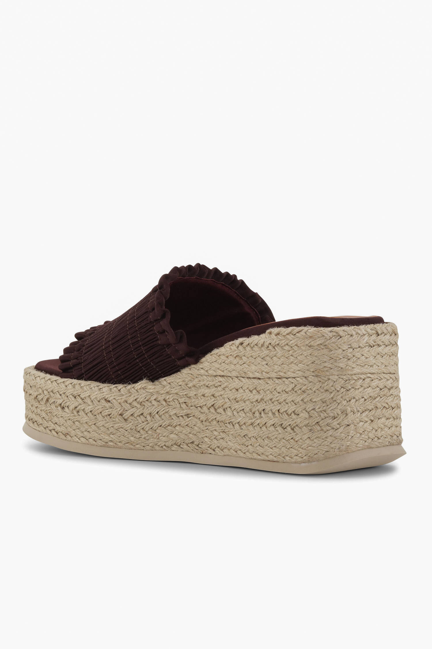 Keil-Absatz Espandrilles in Braun/Natur